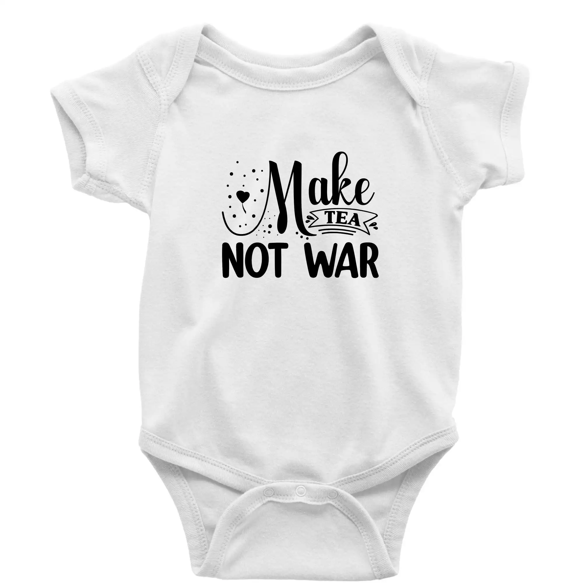Tričká s vlajkou ukrajiny - Make tea not war - Body dojčenské s krátkym rukávom