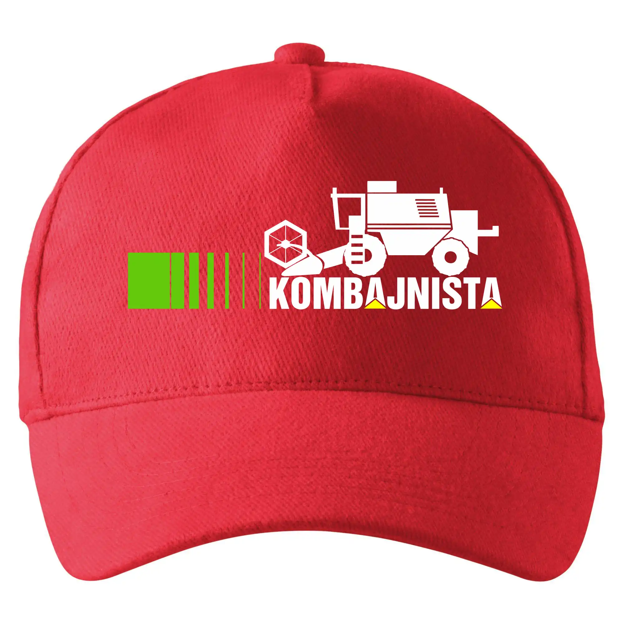 Kombajnista zelená a žlutá