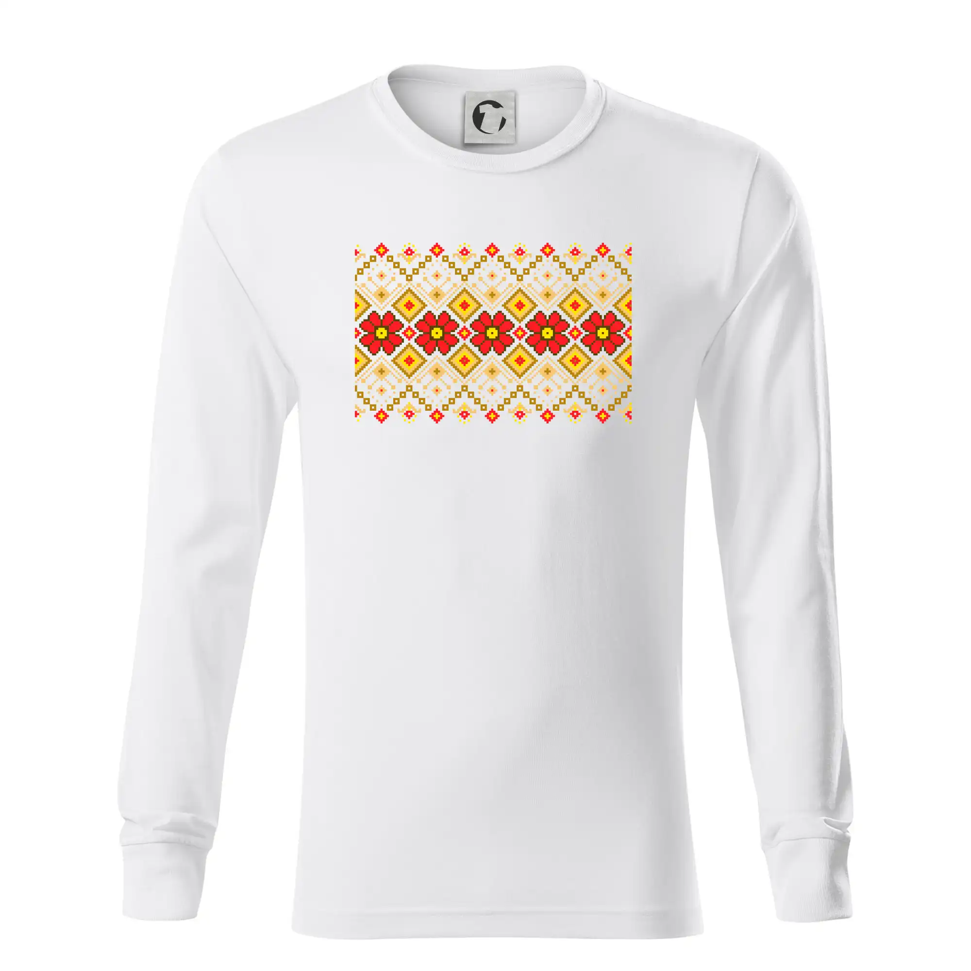 Ukrajinský vzor  - Červené květiny