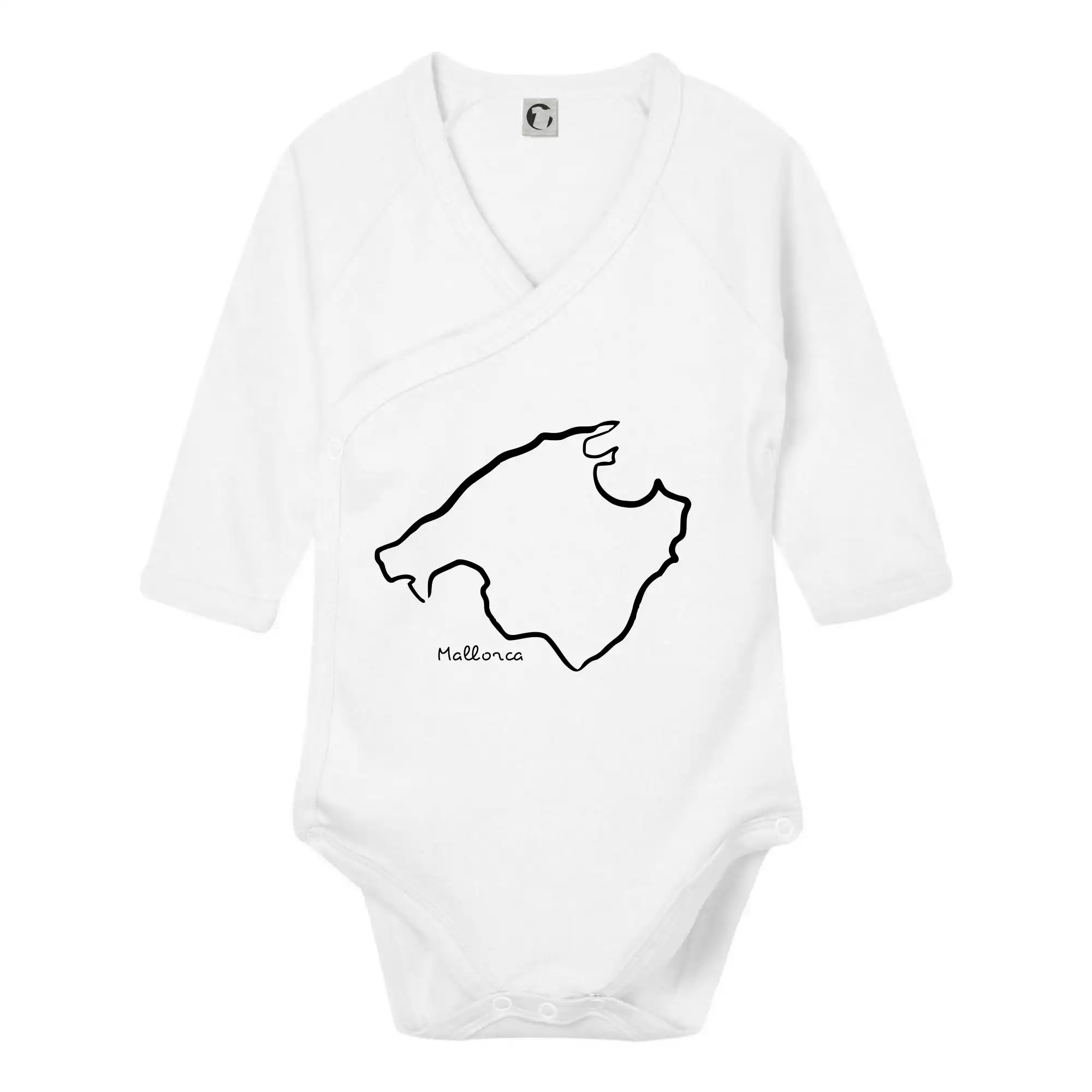 Ostatné mestá / miesta - Mallorca - obrys ostrova - Body zavinovacie s dlhým rukávom