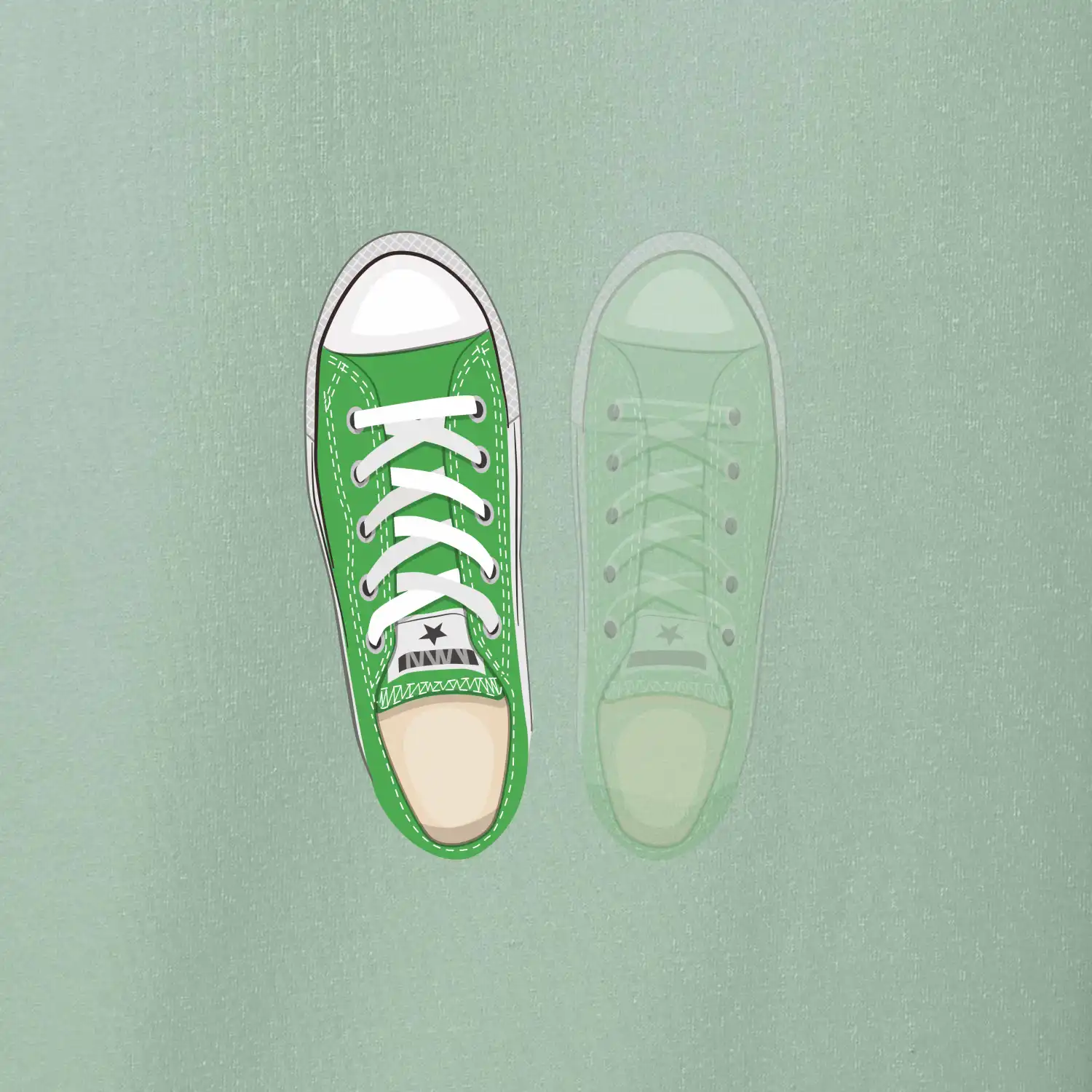 Párové boty - zelené