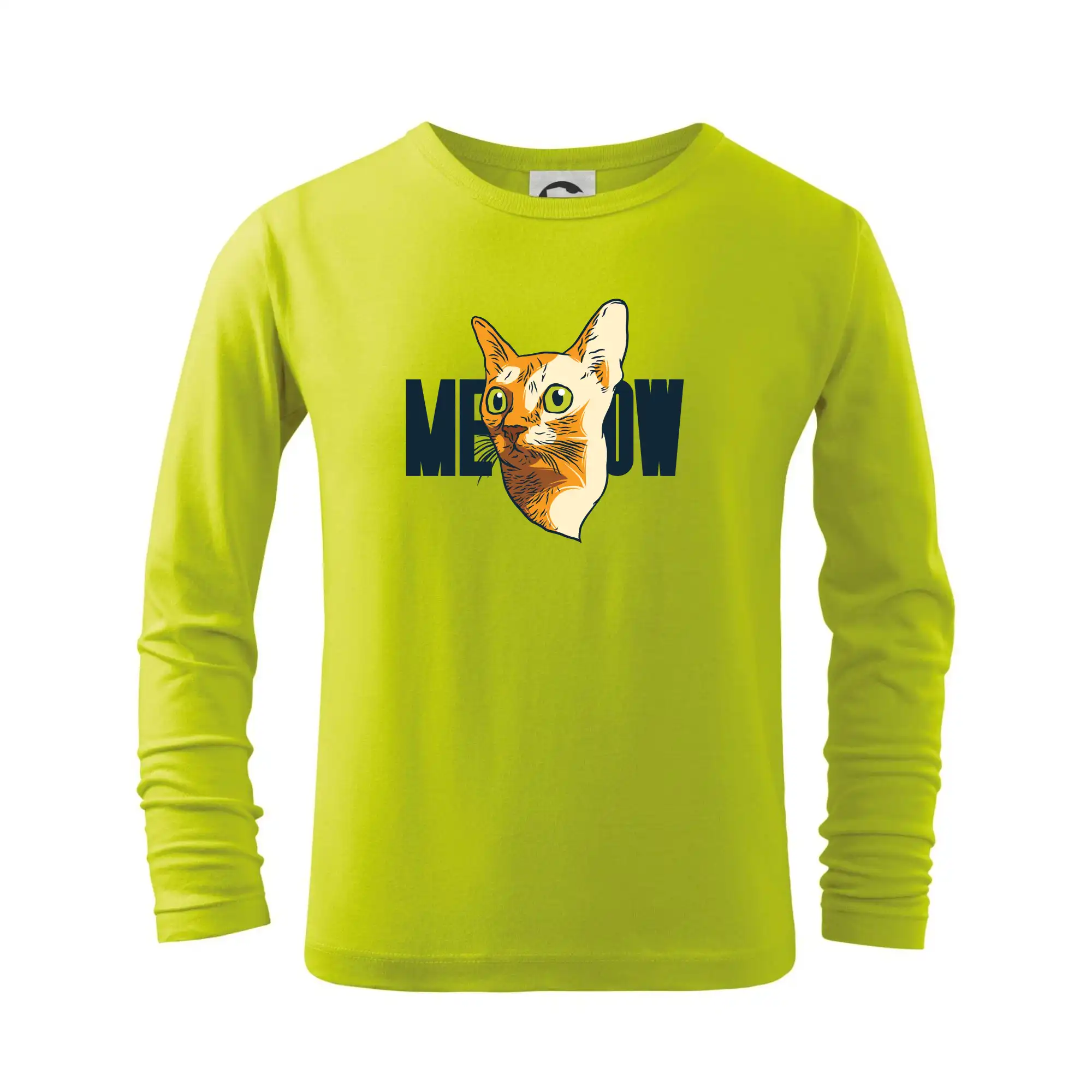 Vtipná tričká s mačkou - Mačka meow - Tričko detské Long Sleeve