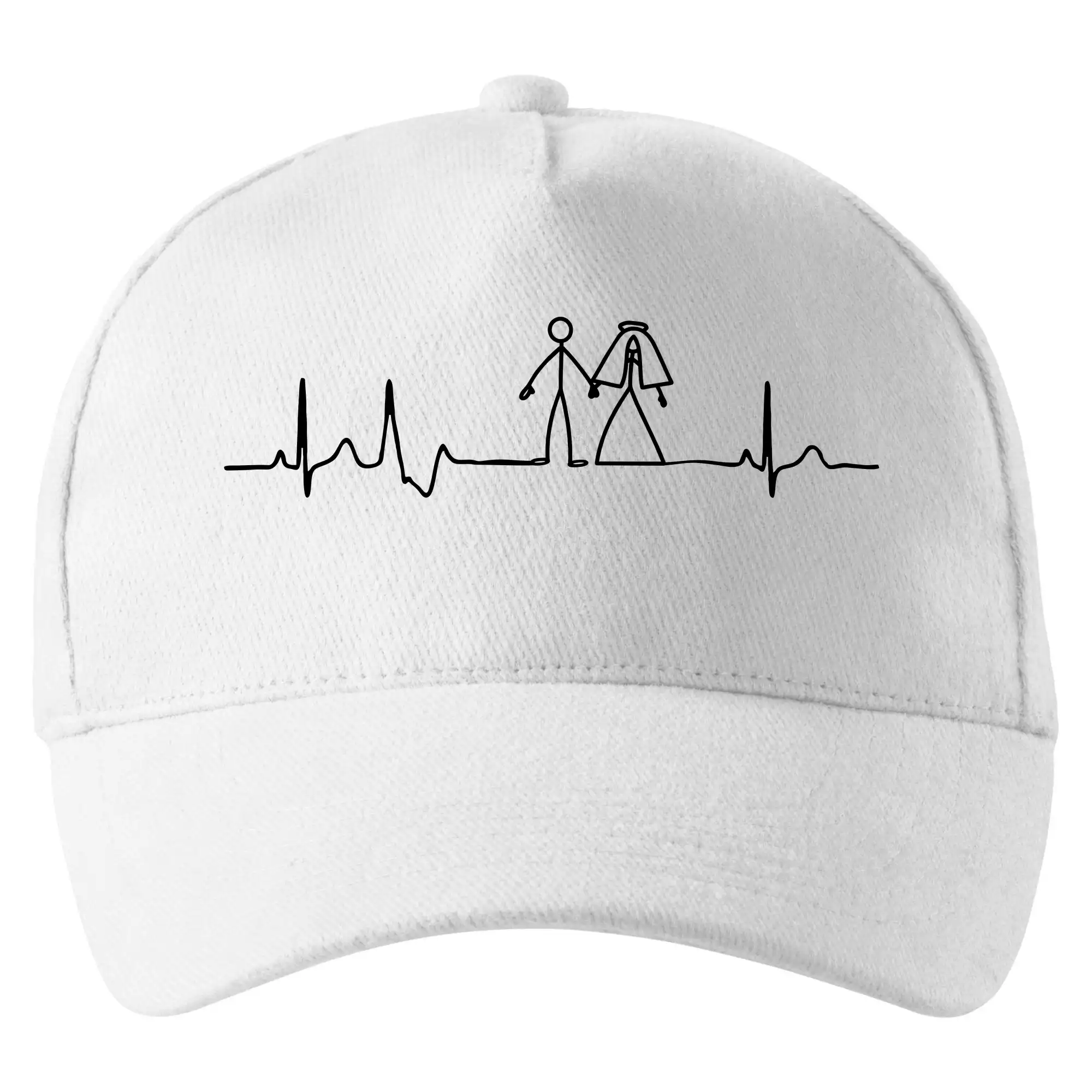 Rodinné tričká - EKG svadba - Šiltovka so zahnutým šiltom a mosaznou sponou