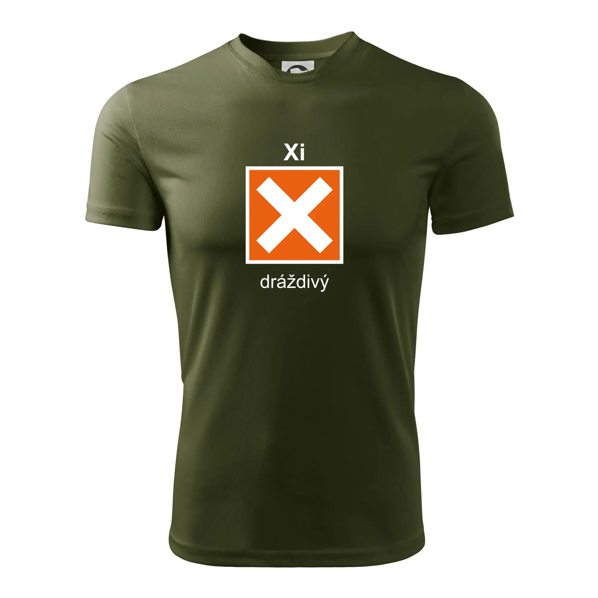Xi Dráždivý - Výstražná tabulka na tričku