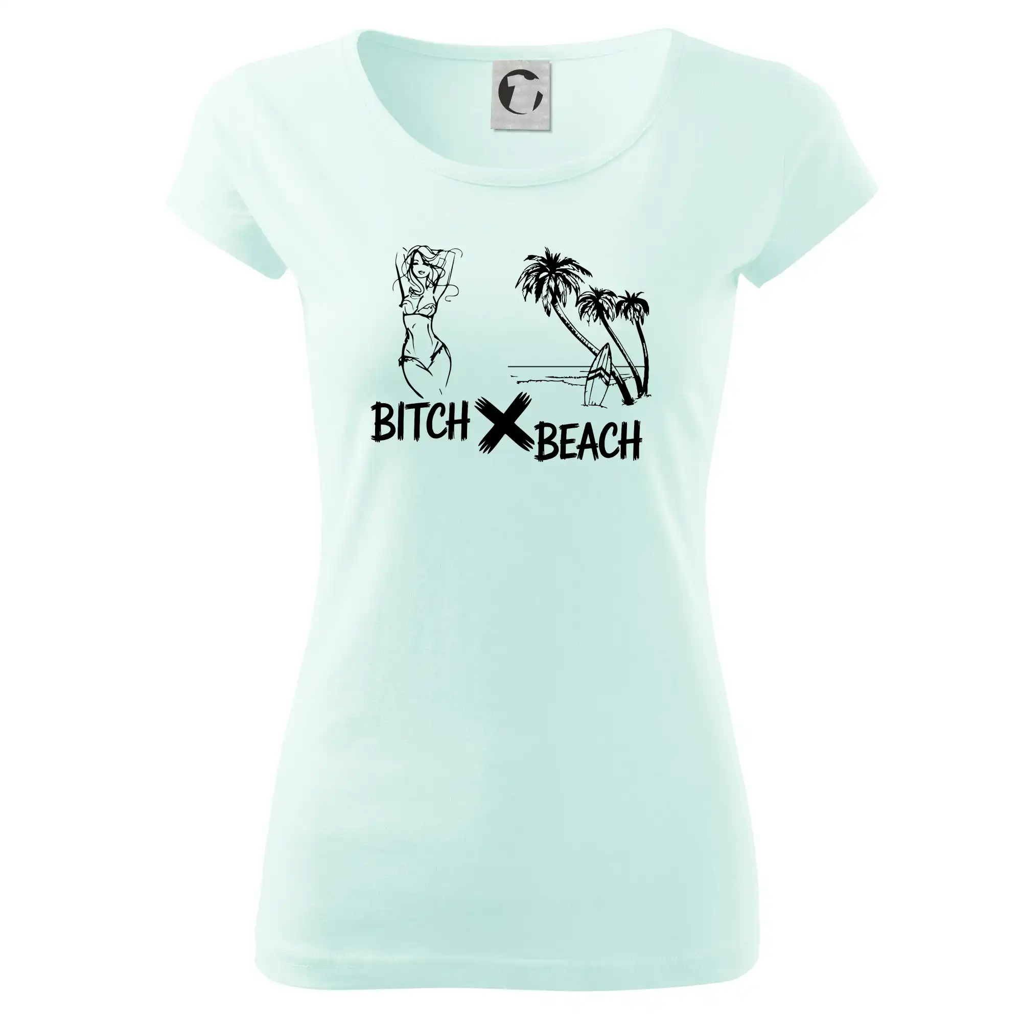 Ďalšie tričká pre školákov - Anglický slovníček - Bitch Beach - Dámske tričko Pure