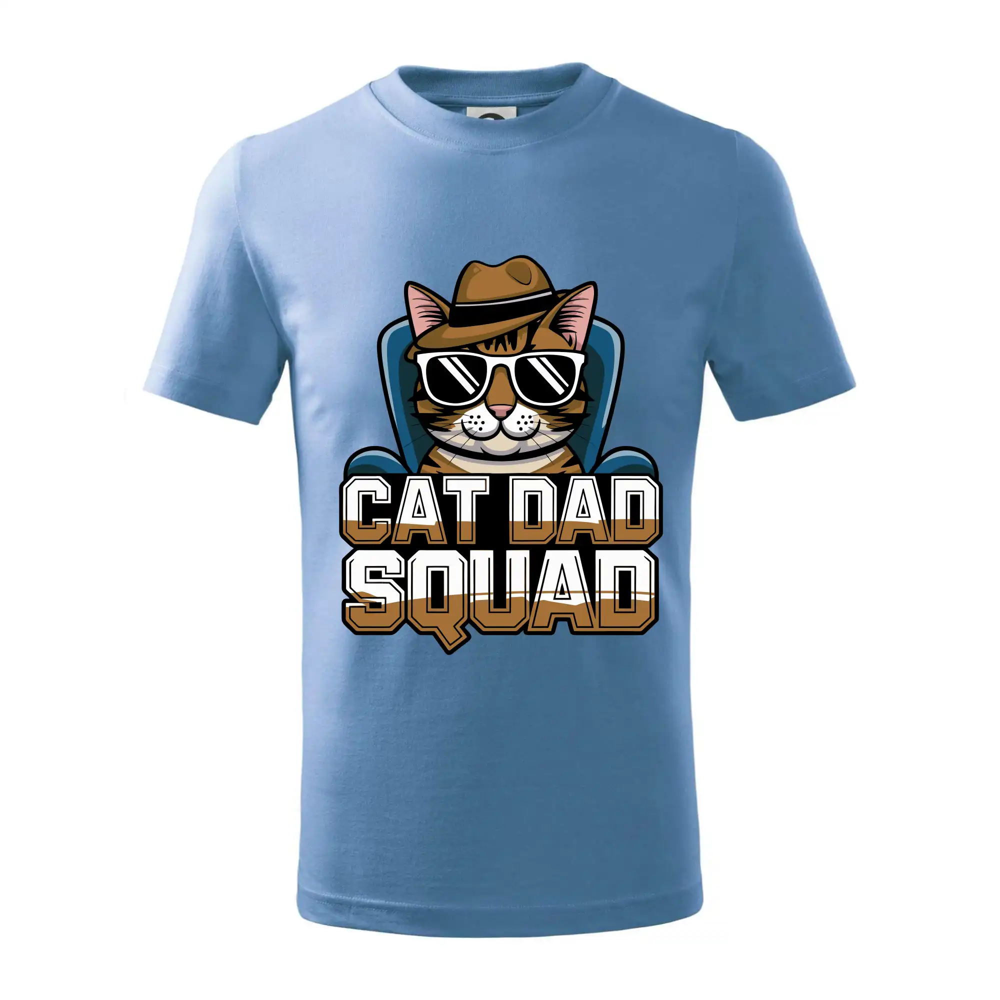 Vtipná tričká s mačkou - Cat dad squad - Tričko detské bavlnené