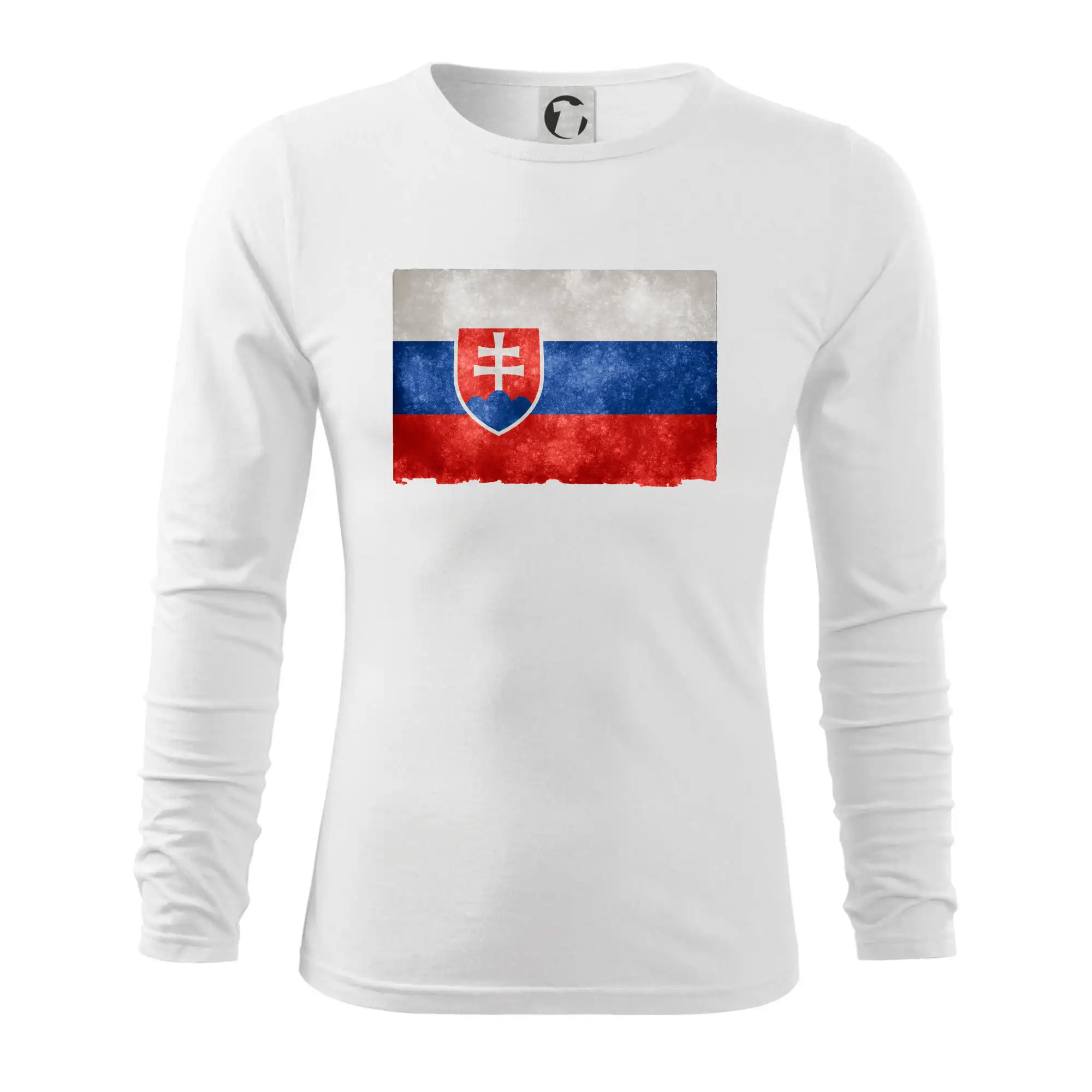 Politické tričká - Slovenská vlajka stará - Tričko s dlhým rukávom FIT-T long sleeve