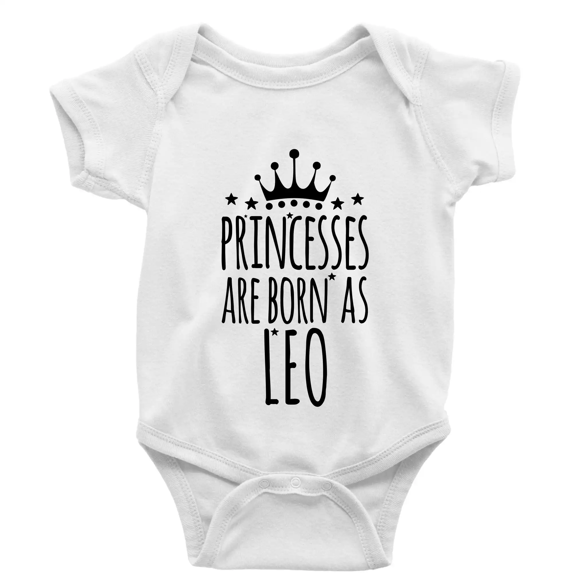 Tričká s levom - Princesses are born as Leo - Lev - Body dojčenské s krátkym rukávom