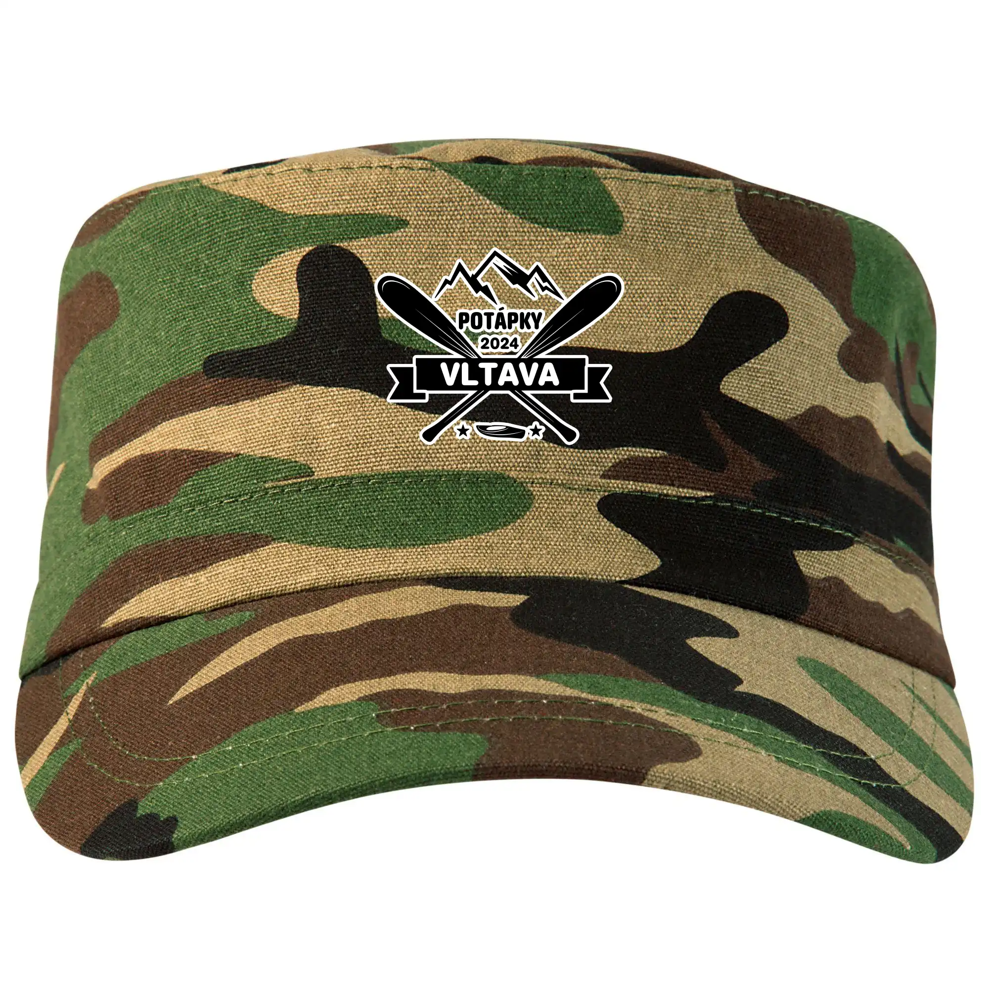 Vodácke tričká - K vode - pádla hory (vlastný nápis) - Šiltovka CAMO