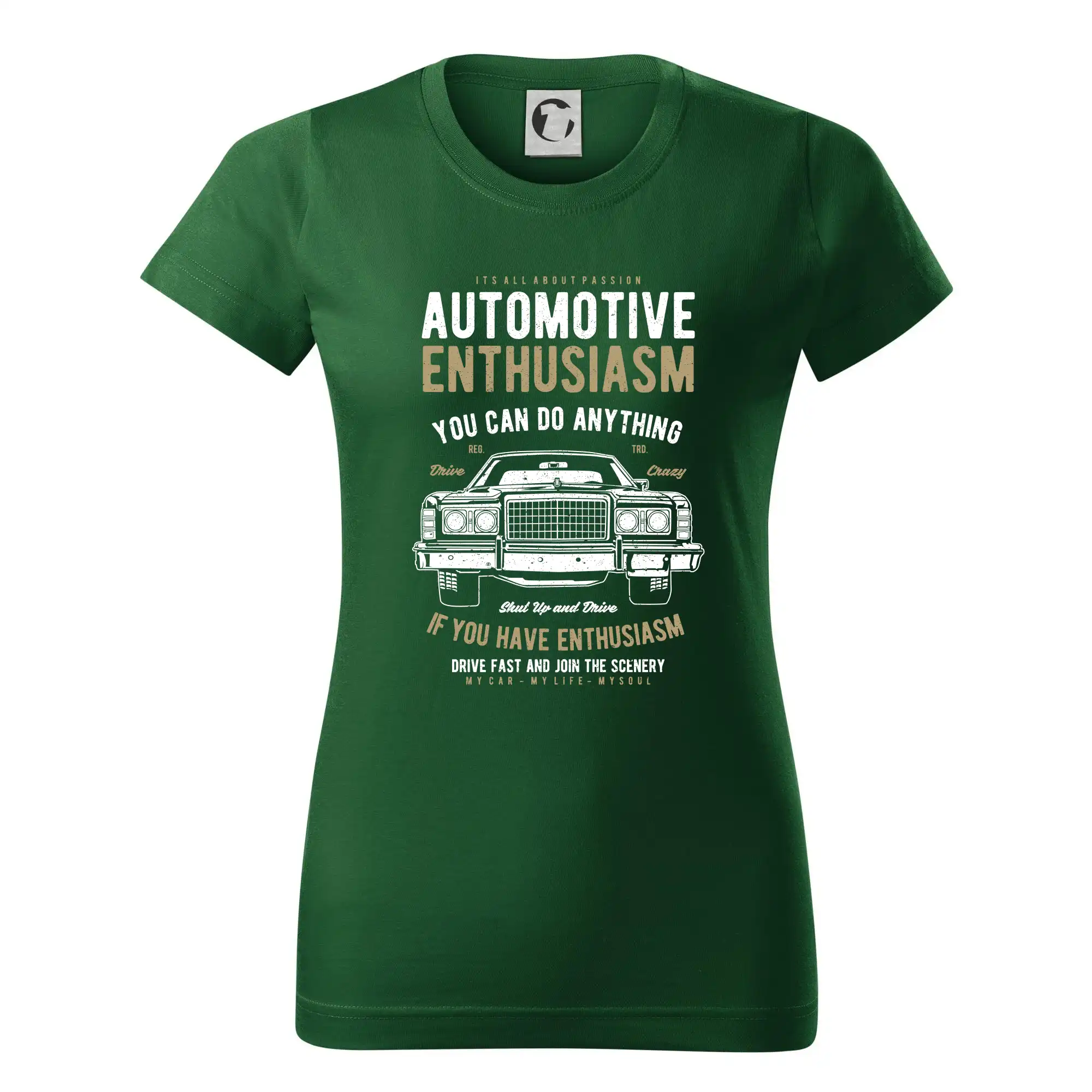 Auto tričká - Automotive Enthusiasm - Dámske tričko basic - ľahko voľnejšie a dlhšie