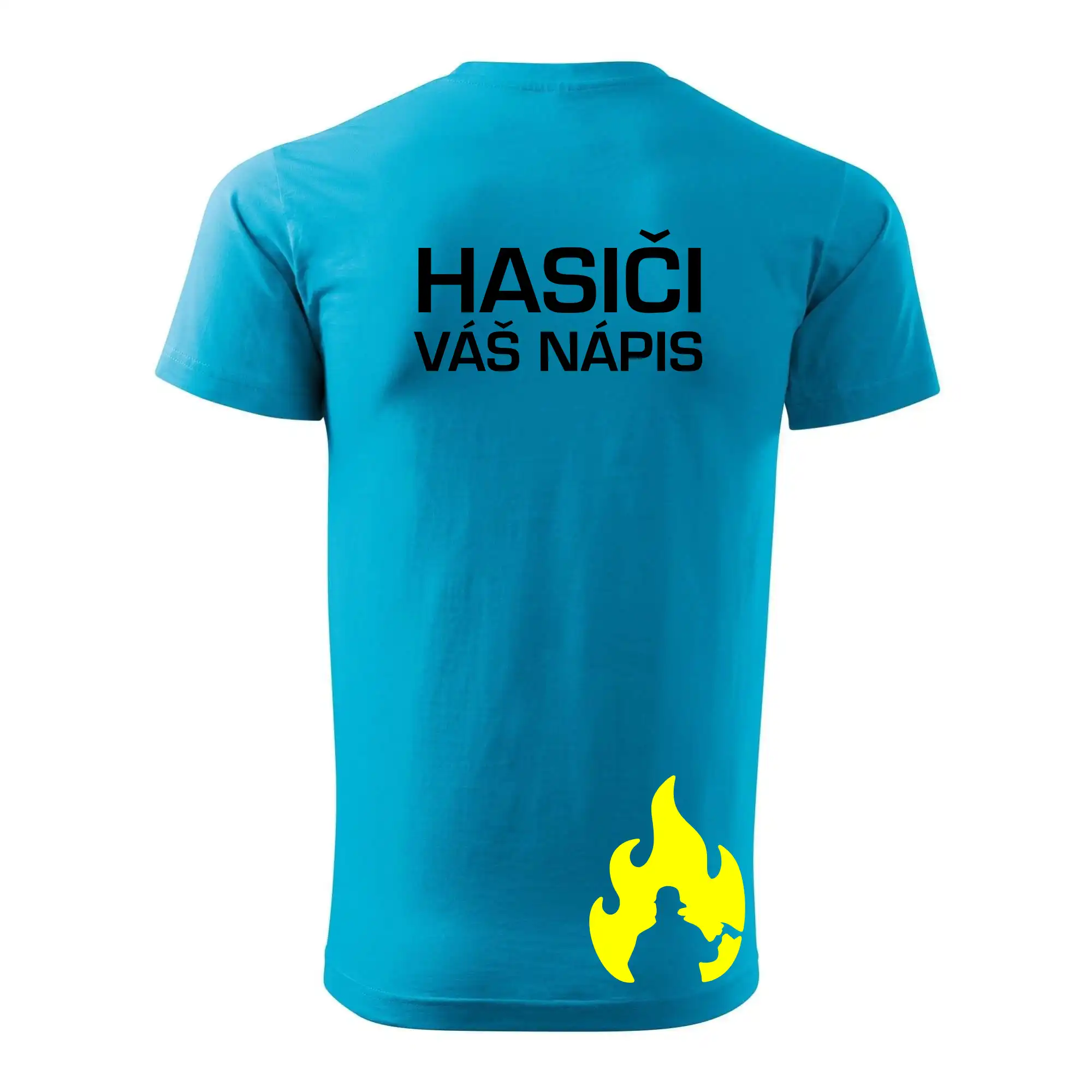 Hasič stojaci - nápis hasiči - Veľký nápis na chrbte