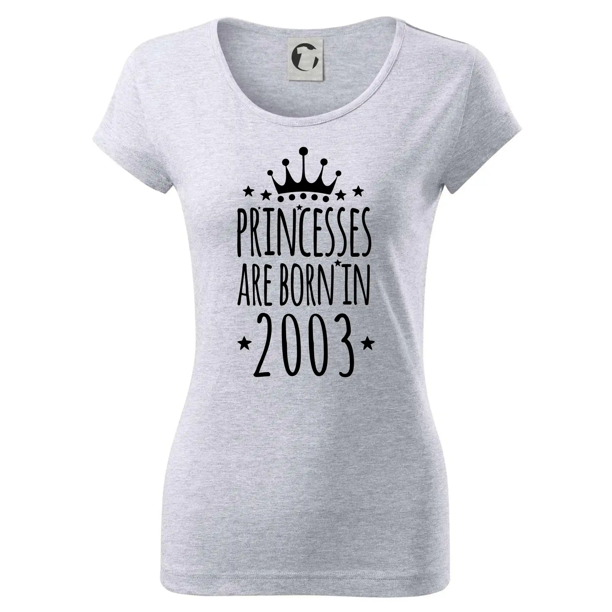 Tričká k narodeninám - Princesses are born in 2003 - Dámske tričko Pure
