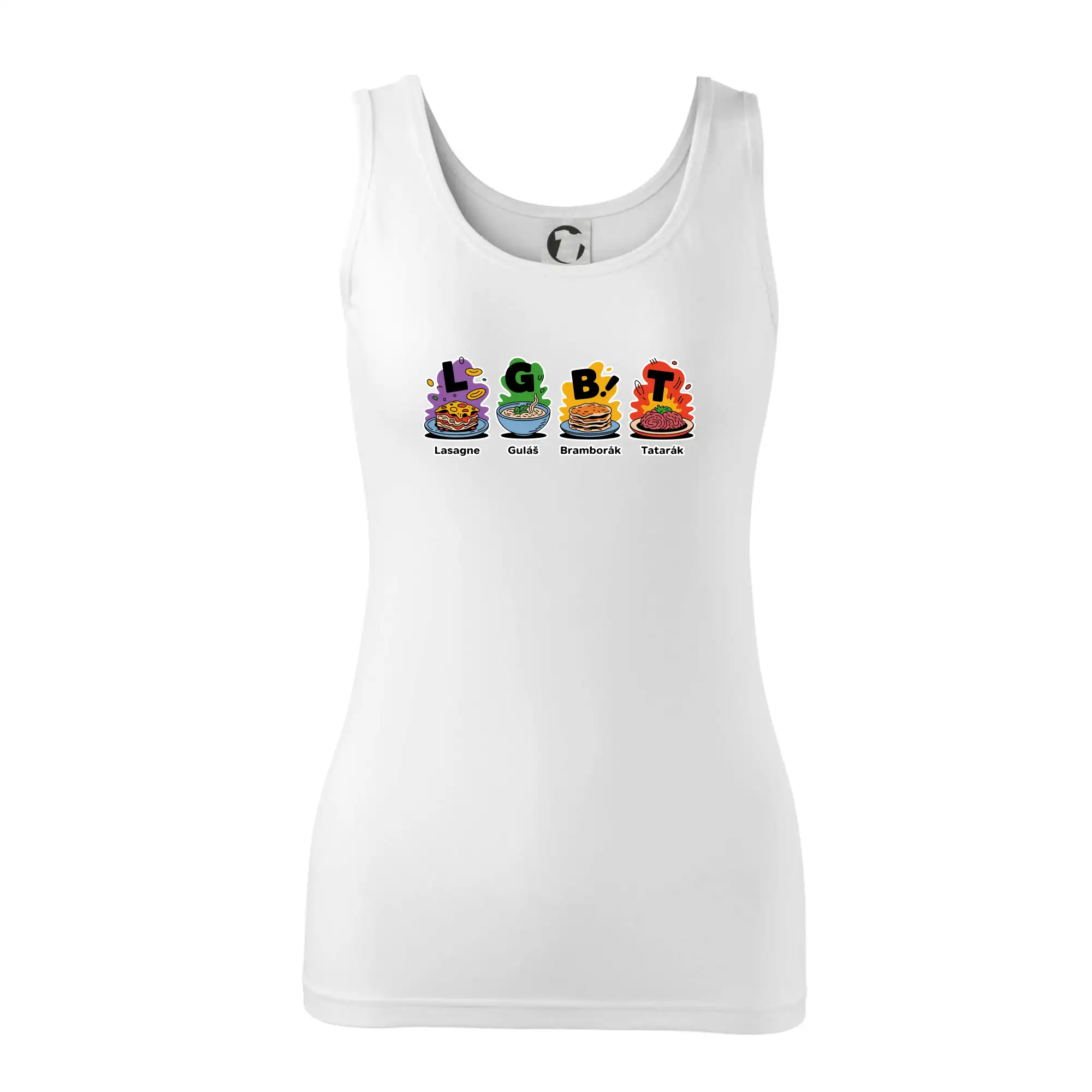 Tričká pre LGBT a Queer komunitu - LGBT - Lasagne, Guláš, Bramborák, Tatarák - Dámske tielko