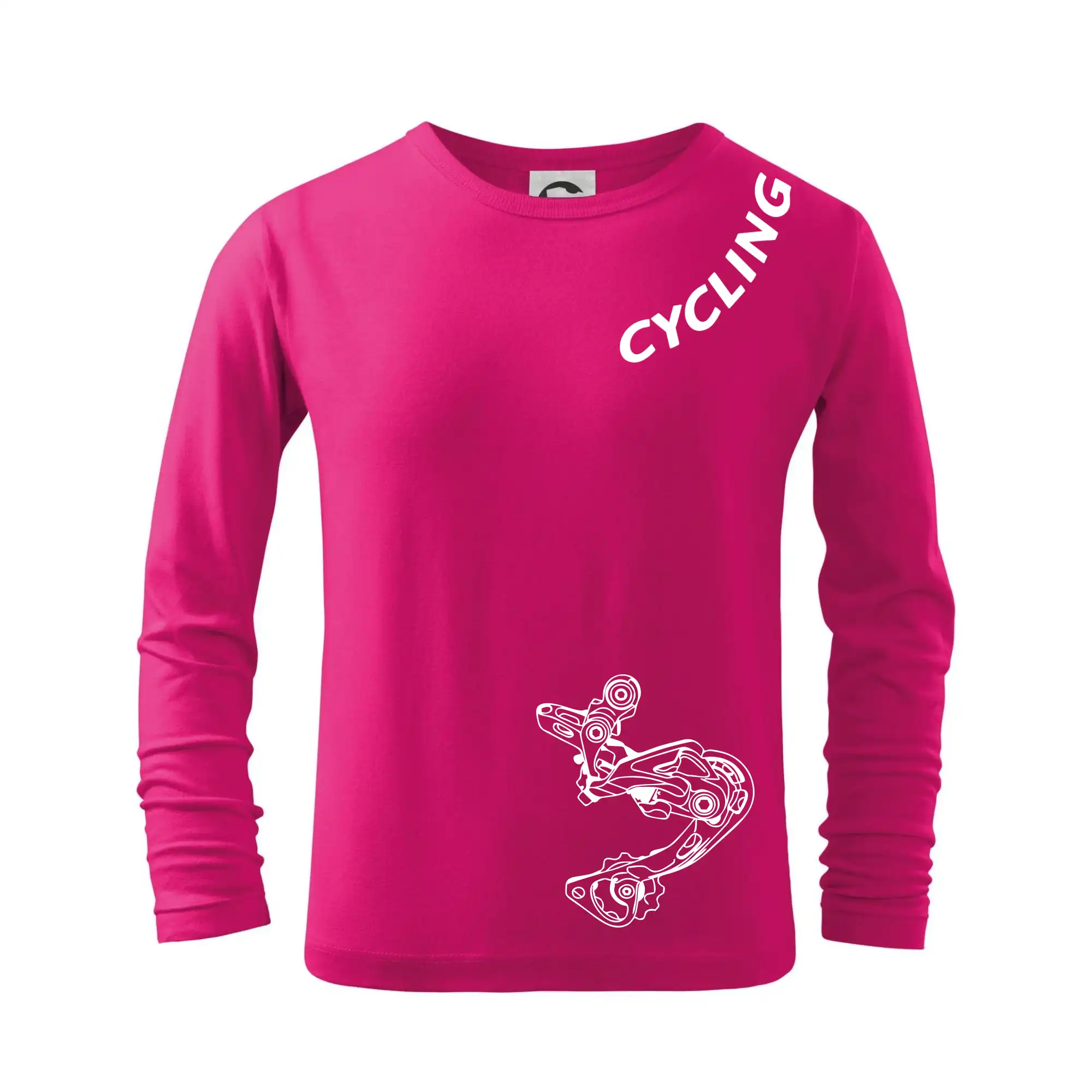 Tričko ako darček pre cyklistu - Cycling nápis šikmo - Tričko detské Long Sleeve