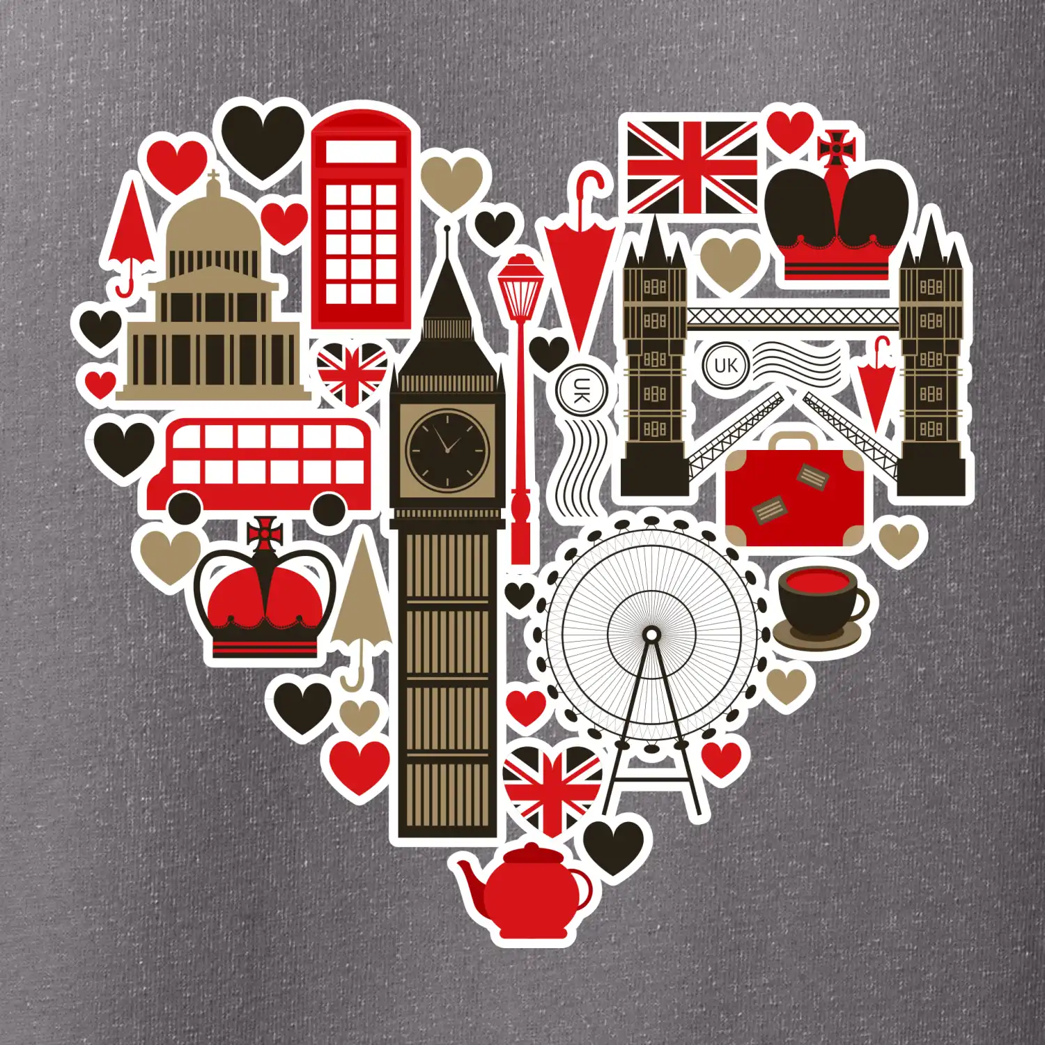 Britské srdce - objekty