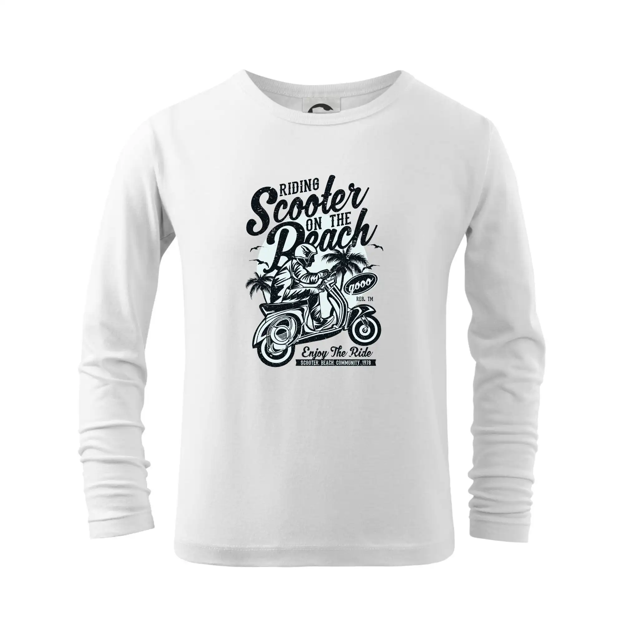 Tričká pre motorkárov¨ - Scooter Beach - Tričko detské Long Sleeve