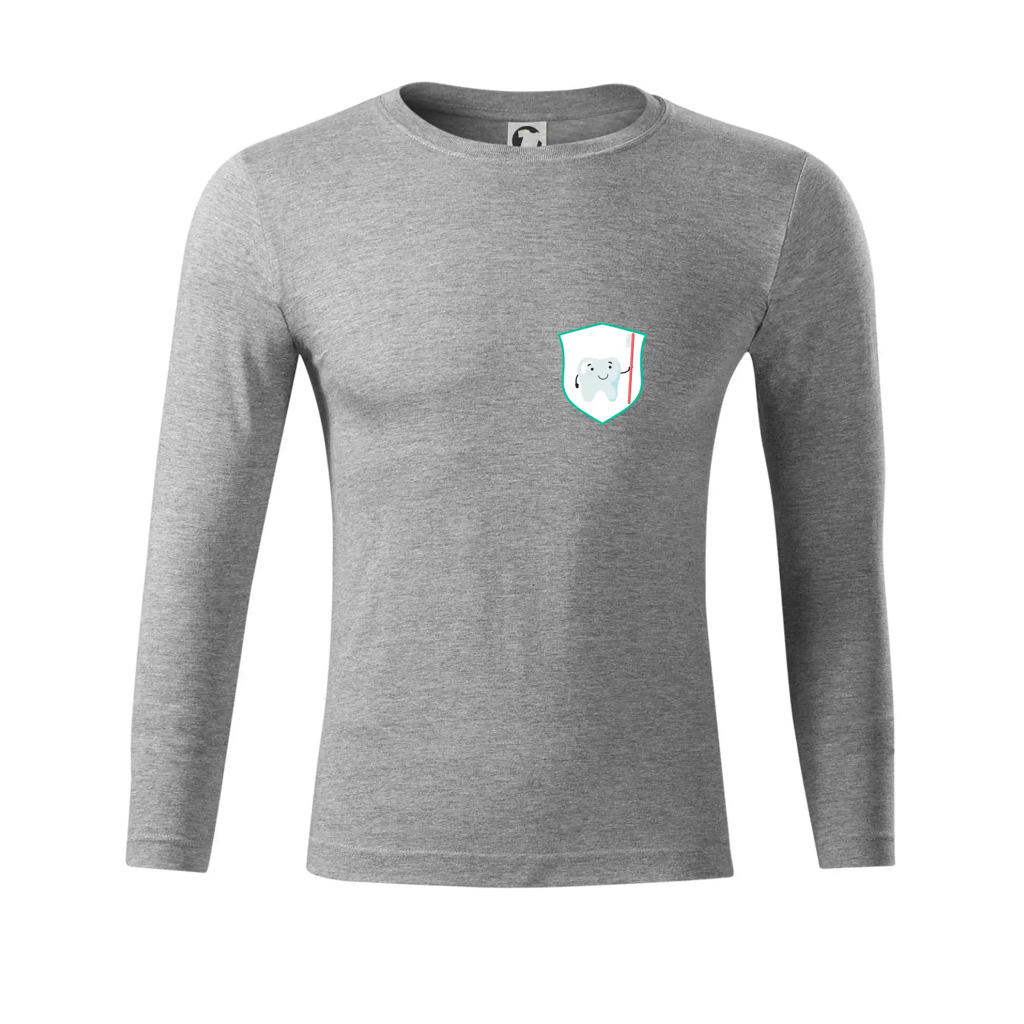 Zoubek na prsu - zubní kartáček