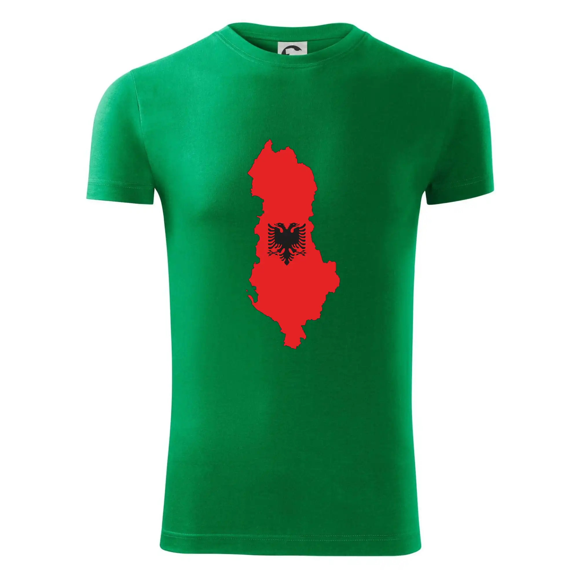 Albánie mapa a znak