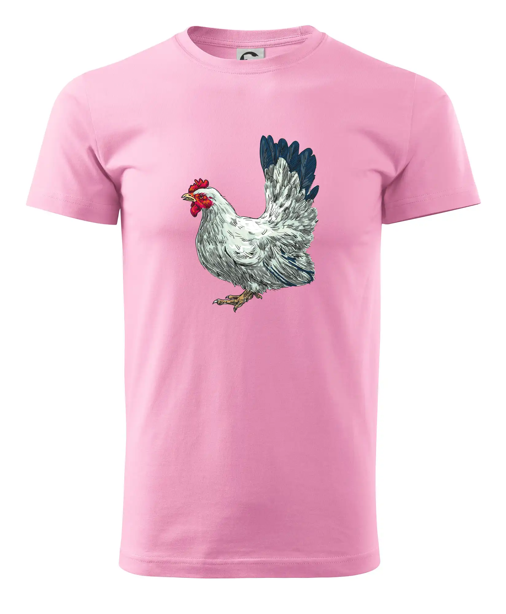 Slepice kreslená bílá