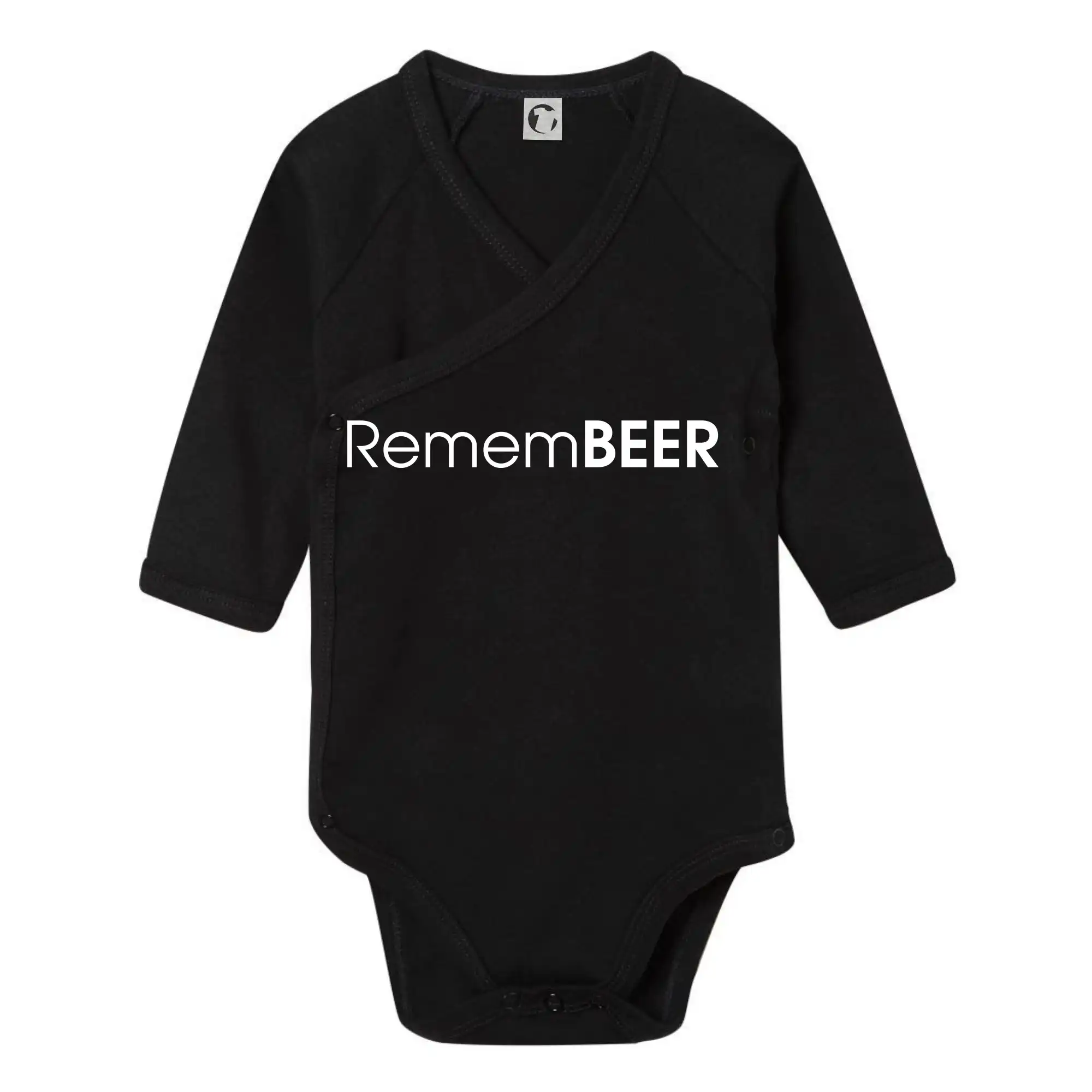 Vtipná tričká pre pivárov - Pivné nápisy RememBEER - Body zavinovacie s dlhým rukávom
