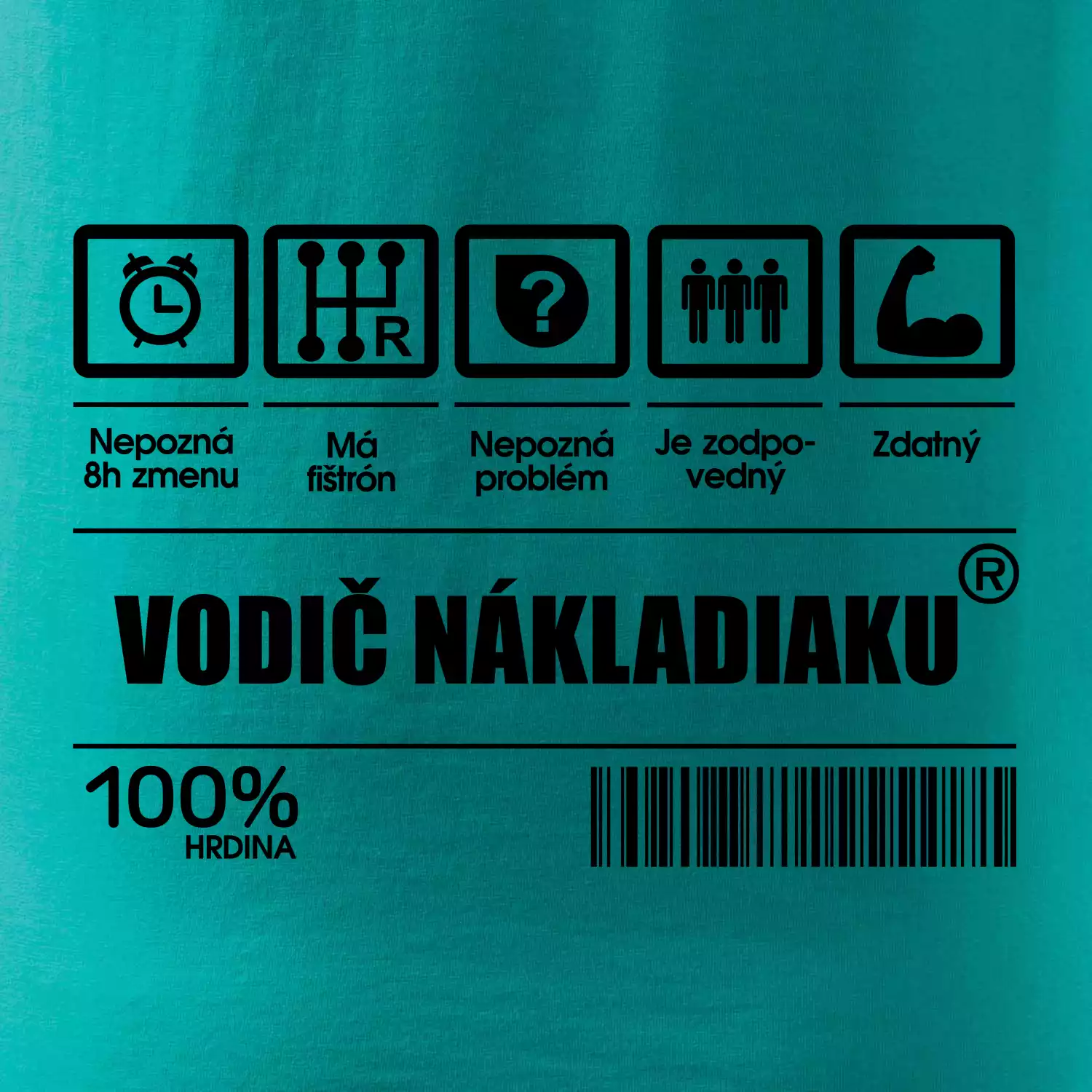 Čiarový kód - Vodič nákladiaku