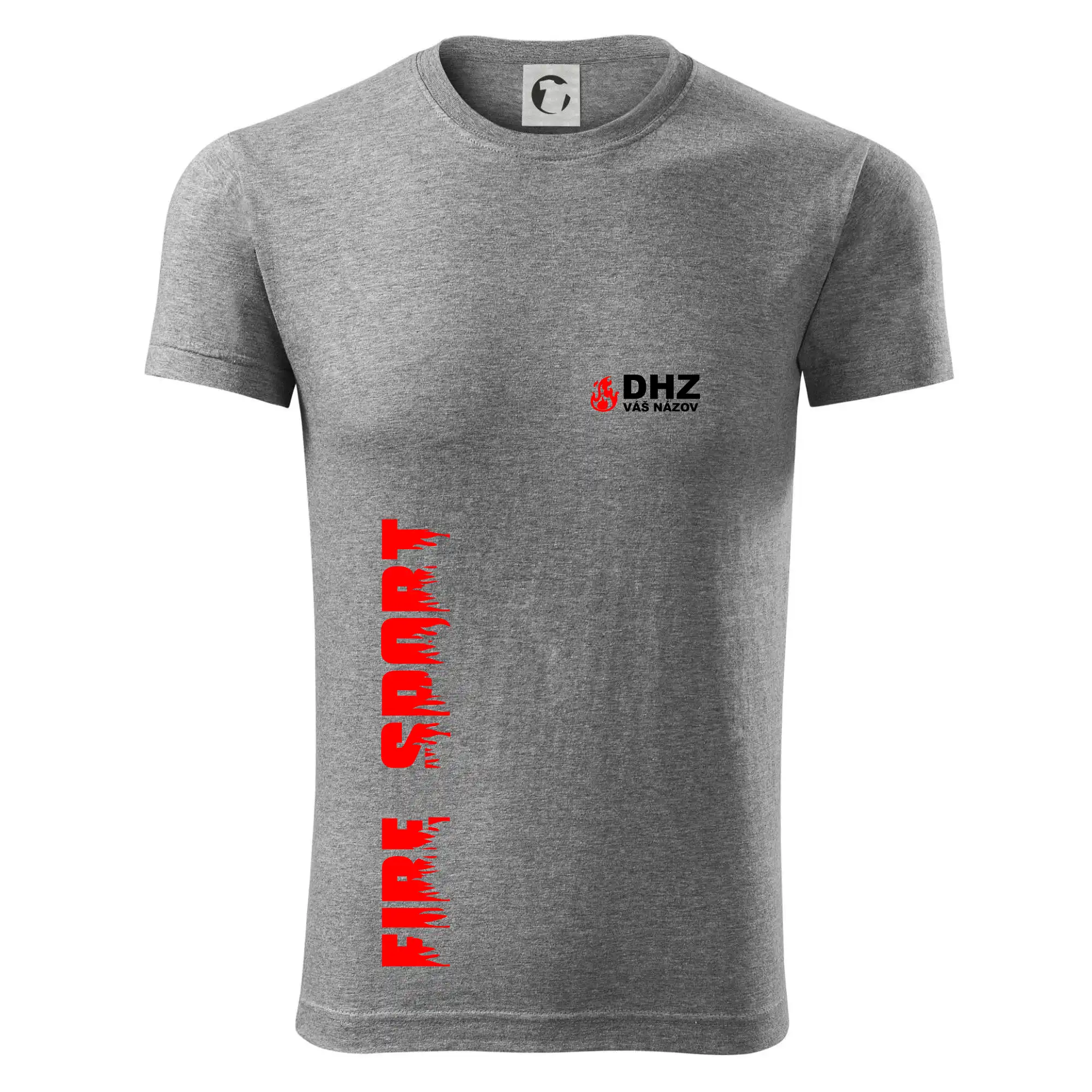 Originálne tričká pre hasičov - DHZ (oheň, firesport, názov sboru - vlastný nápis) - Viper FIT - Pánske zúžené tričko