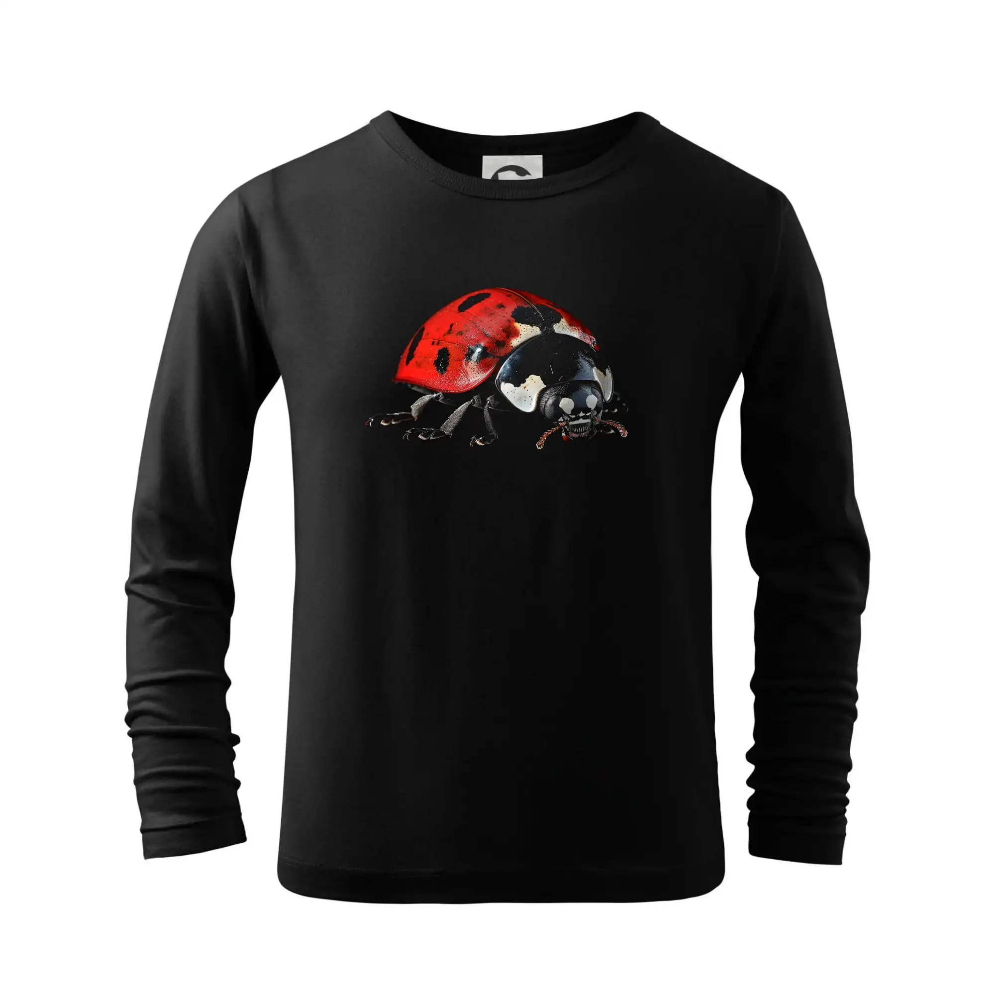 Tričká so zvieratami - Lienka za spredu čierna fotka - Tričko detské Long Sleeve