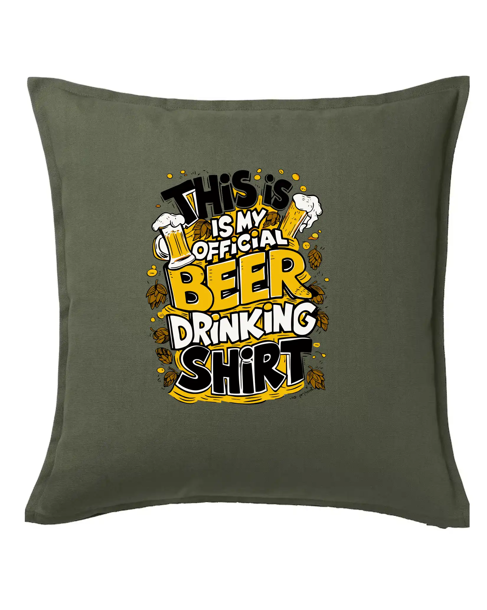 Vtipná tričká pre pivárov - This Is My Official Drinking Shirt - chmel - Vankúš 50x50