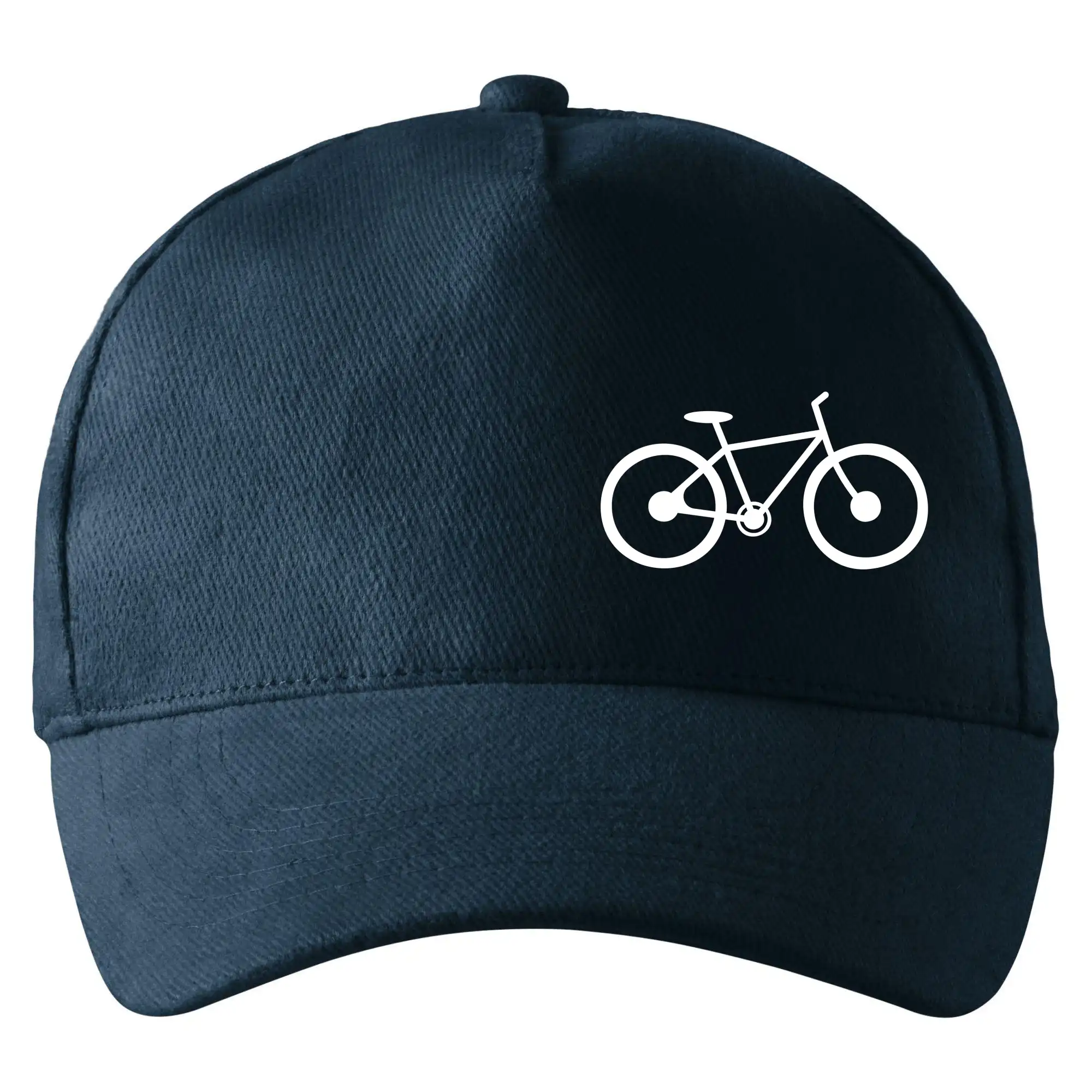 Tričko ako darček pre cyklistu - Obrázok kolesa na prsníku horský bicykel - Šiltovka so zahnutým šiltom a mosaznou sponou