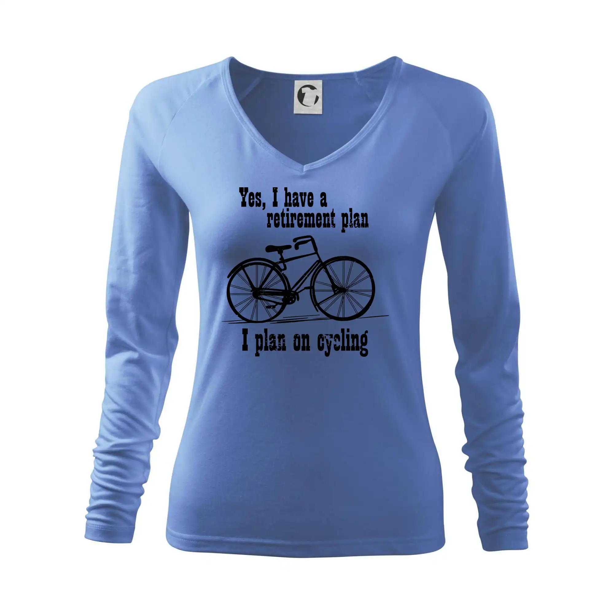 Tričko ako darček pre cyklistu - Staré koleso - Yes, I have a retirement plan, Aj plan on cycling - Tričko dámske Elegance