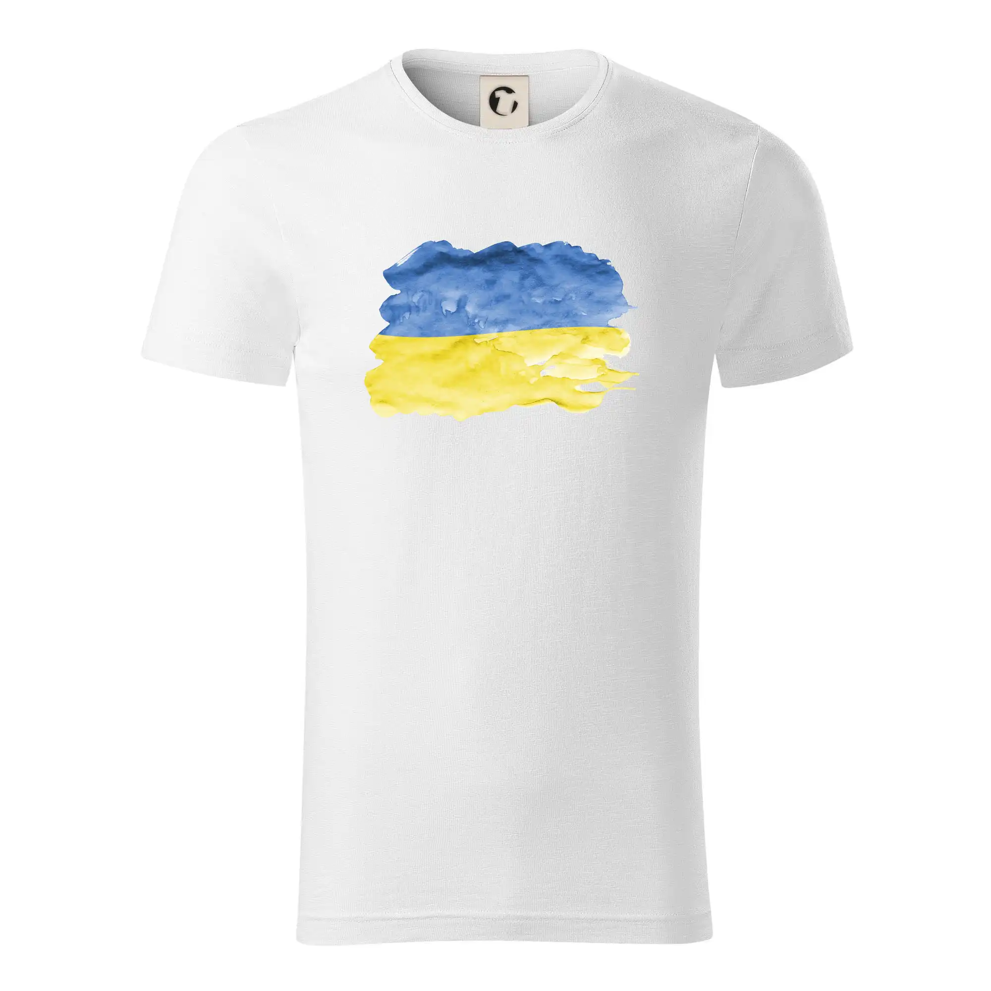 Tričká s vlajkou ukrajiny - Ukrajina vlajka rozpitá - Tričko z organickej bavlny