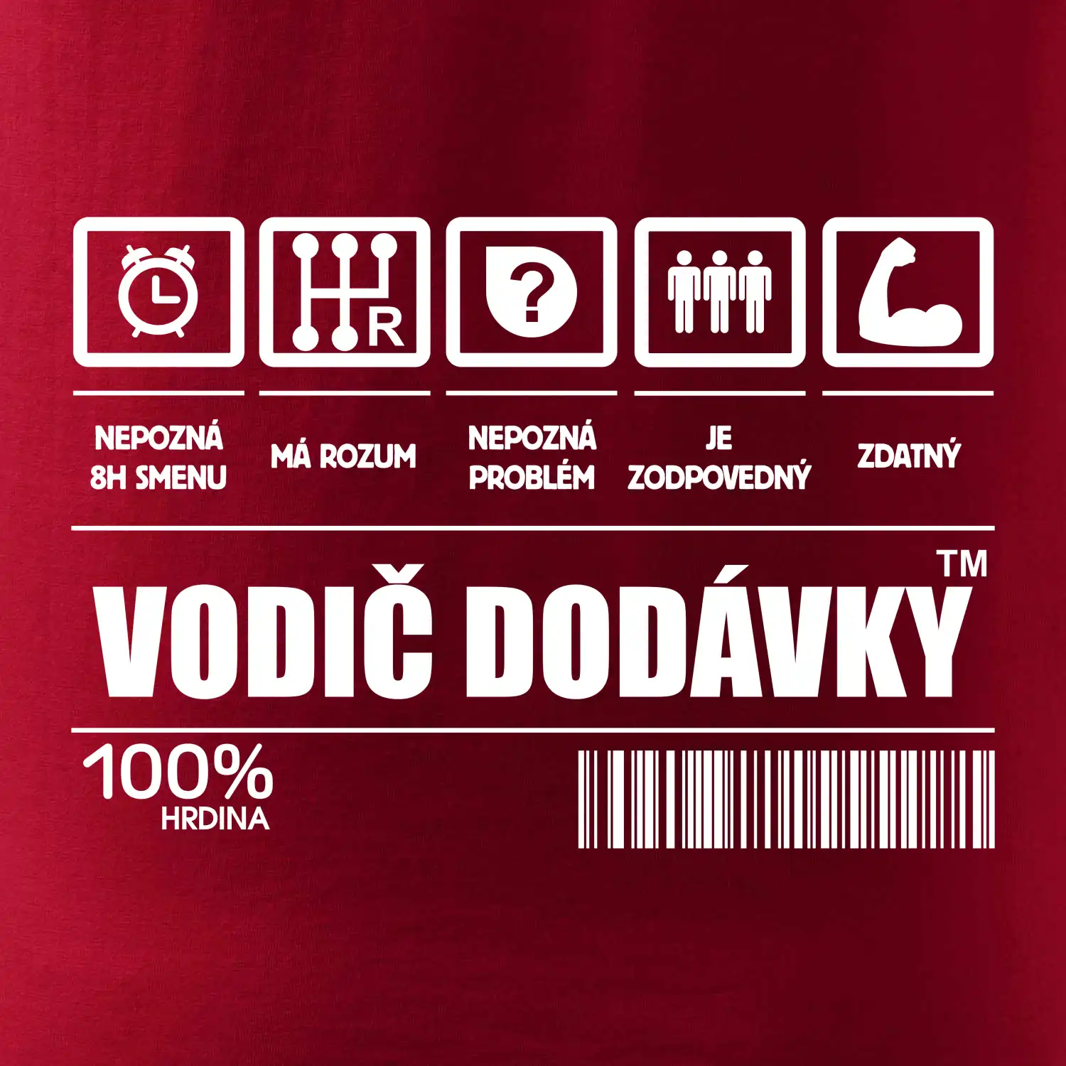 Čiarový kód - Vodič dodávky