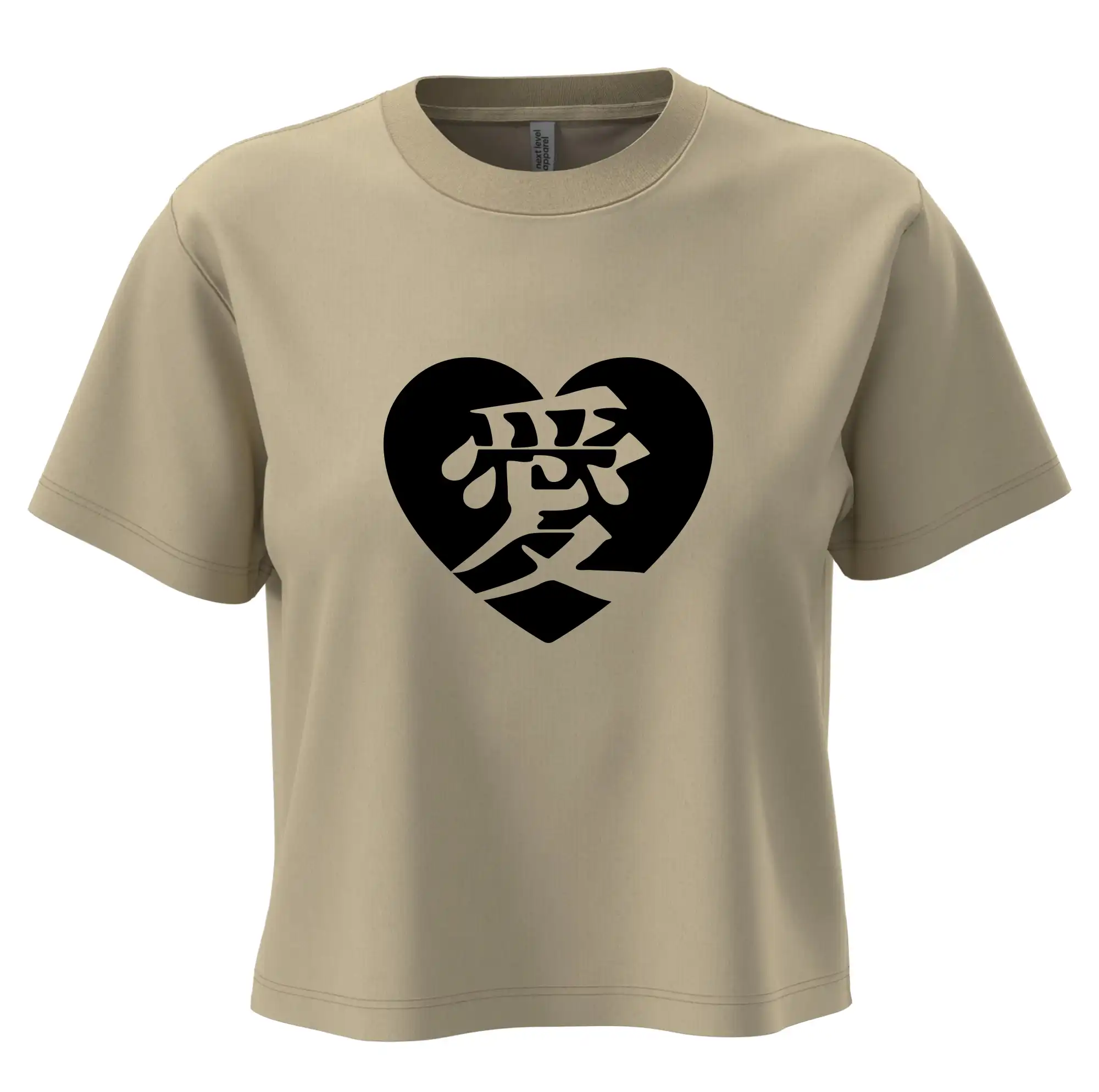 Tričká pre zamilovaných - Láska japonština čínština - Boxy cropped tričko OVERSIZE