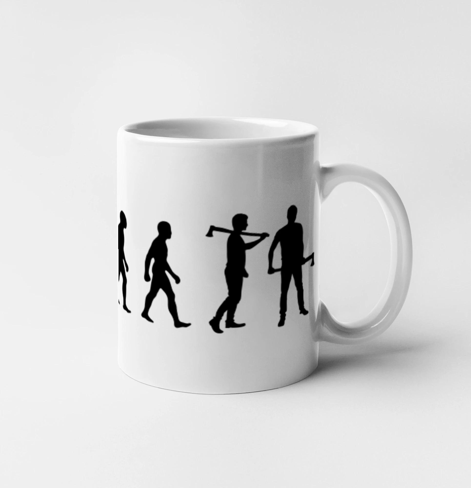 Evoluce dřevorubec - sekera