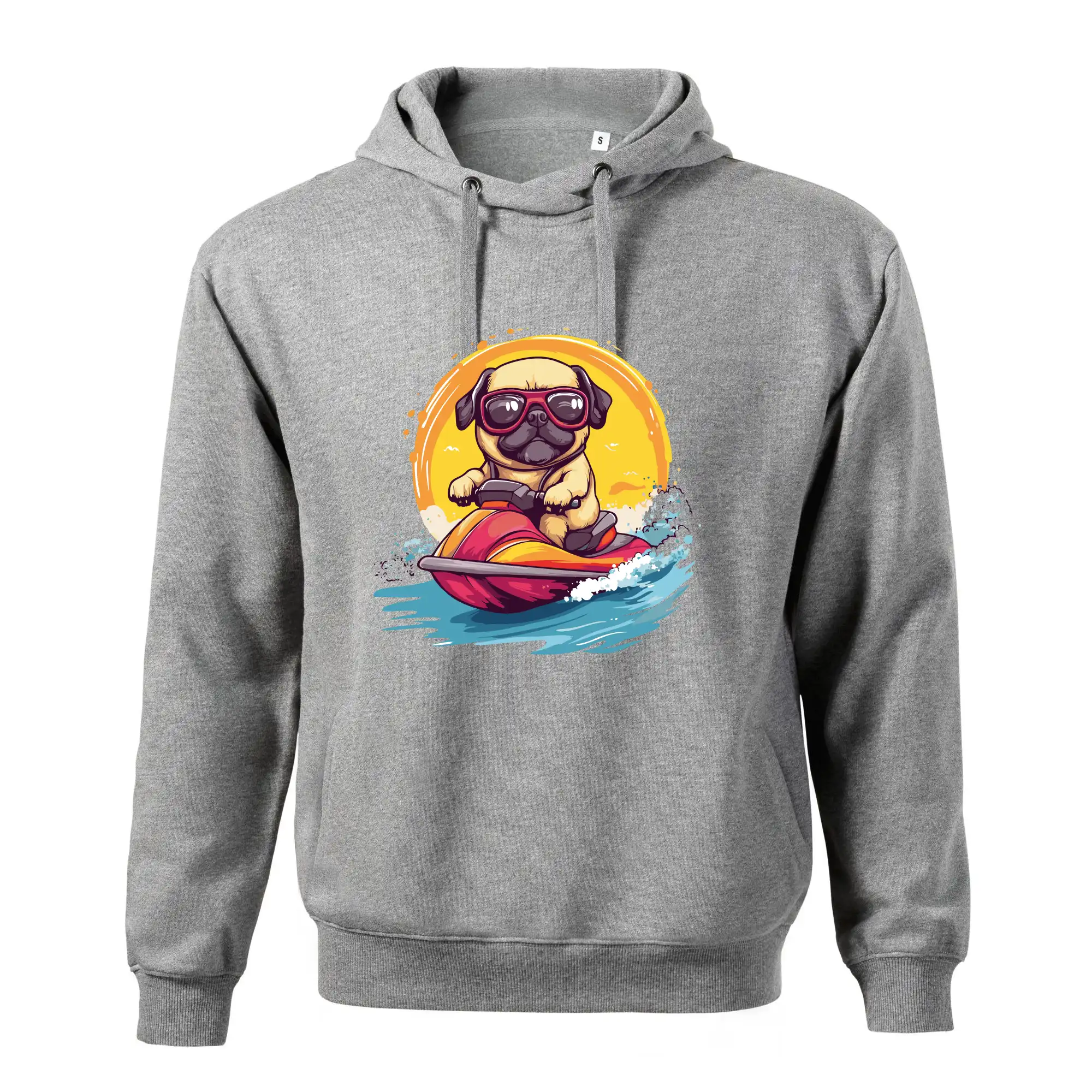 Mops na vodním skútru