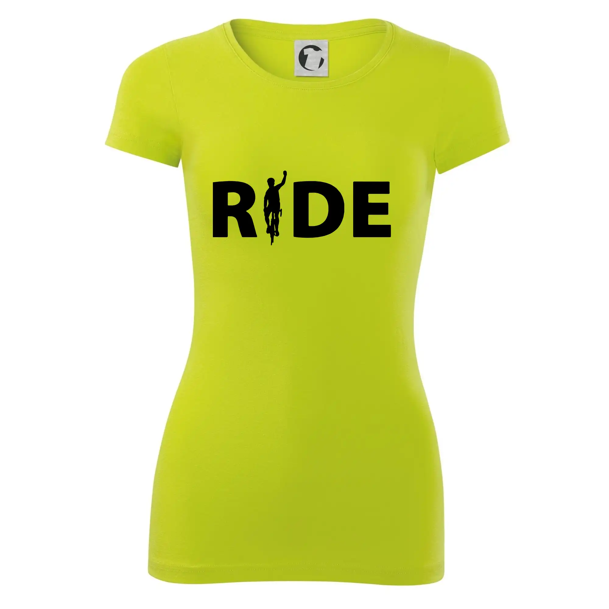 Ride - nápis s cyklistou