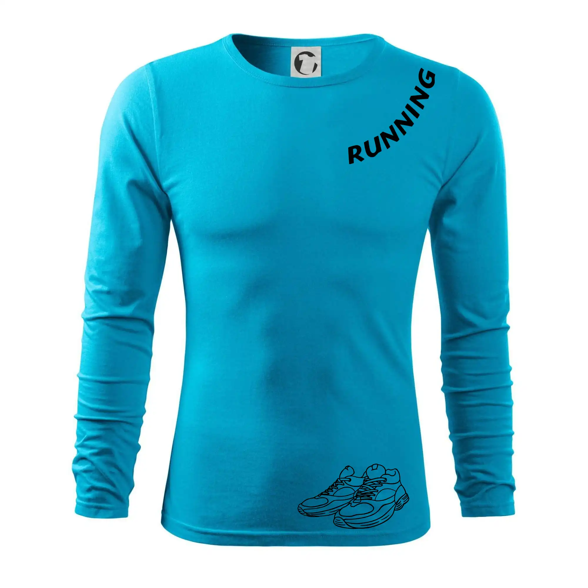 Running nápis šikmo