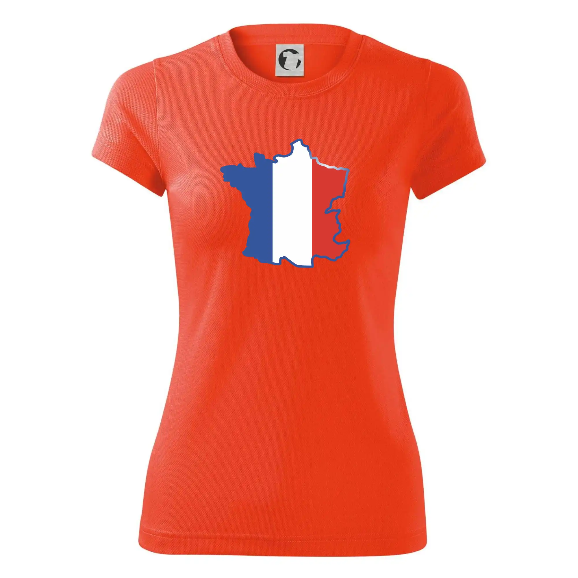 Francouzská vlajka mapa obrys