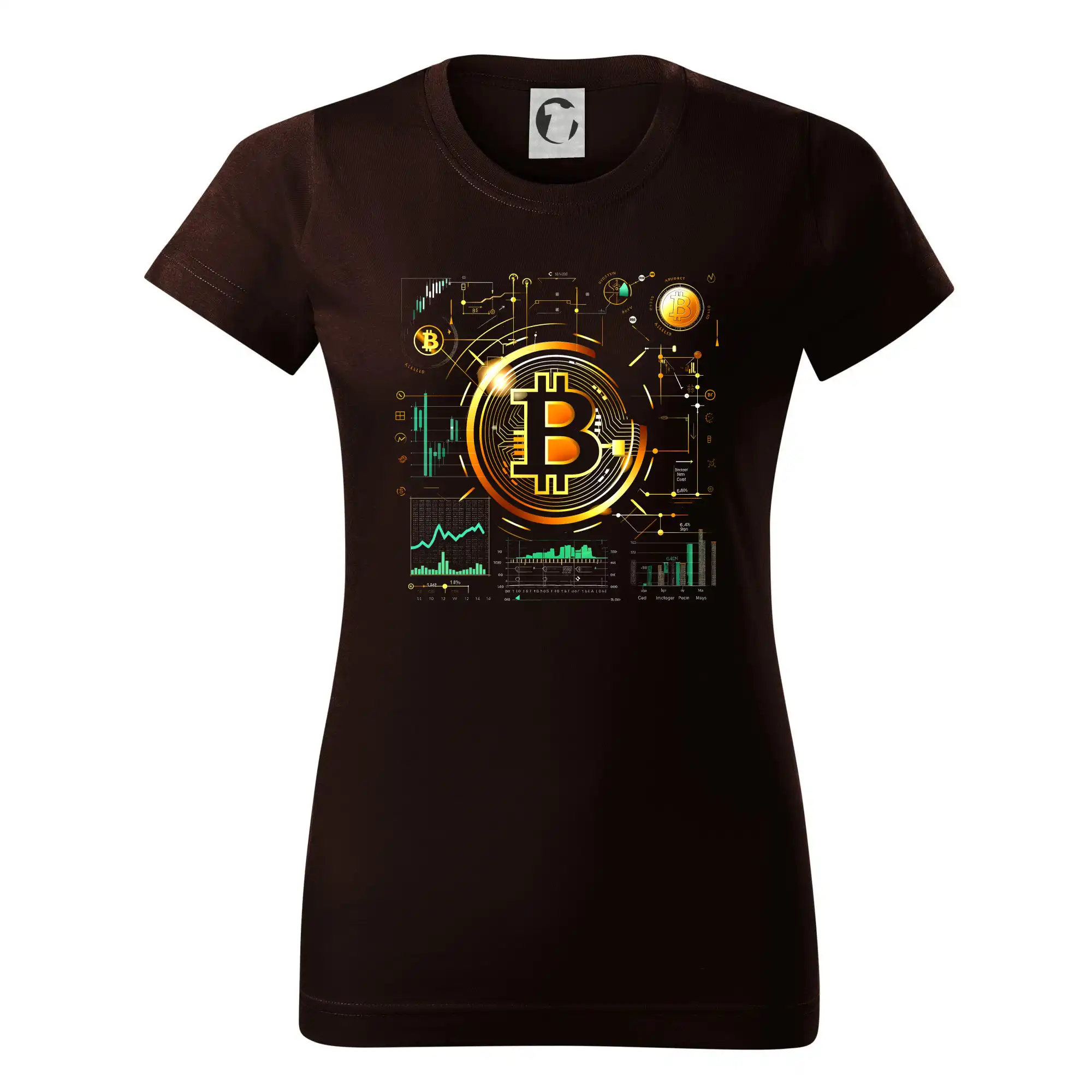 Bitcoin logo s grafy