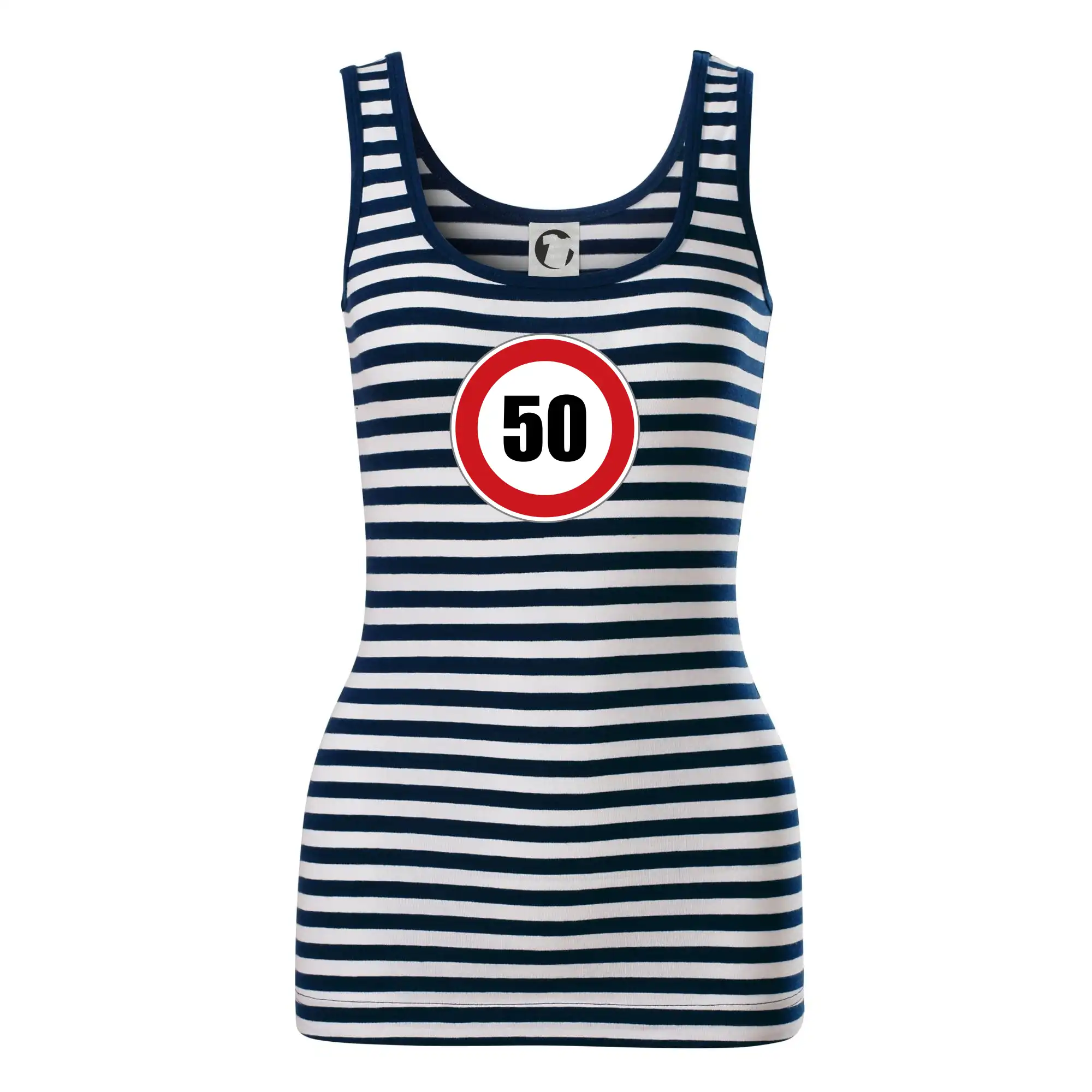 Trička k 50. narodeninám - Dopravná značka - obmedzenie rýchlosti 50 - Sailor tielko na vodu