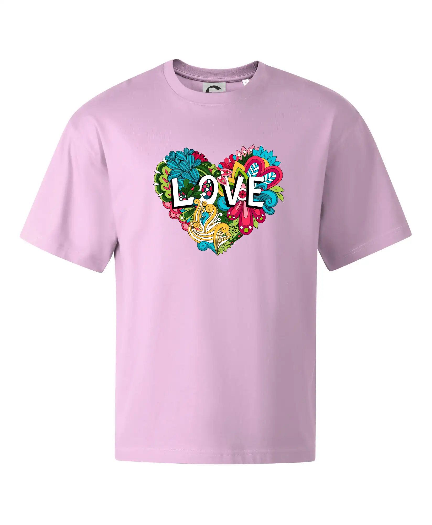 Love nápis květovaný