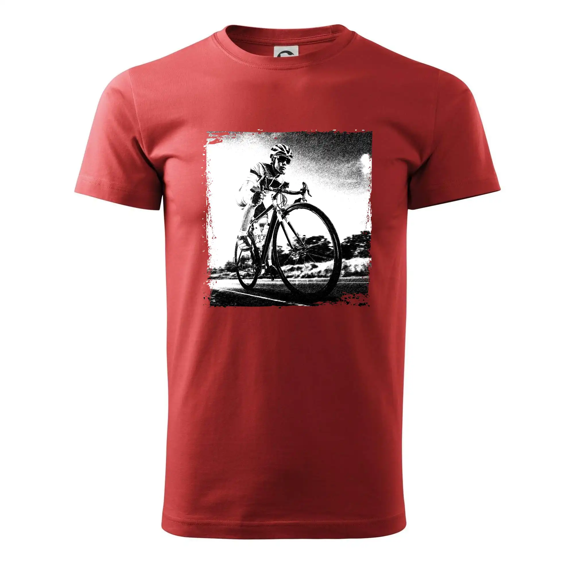 Cyklista černobílá cesta