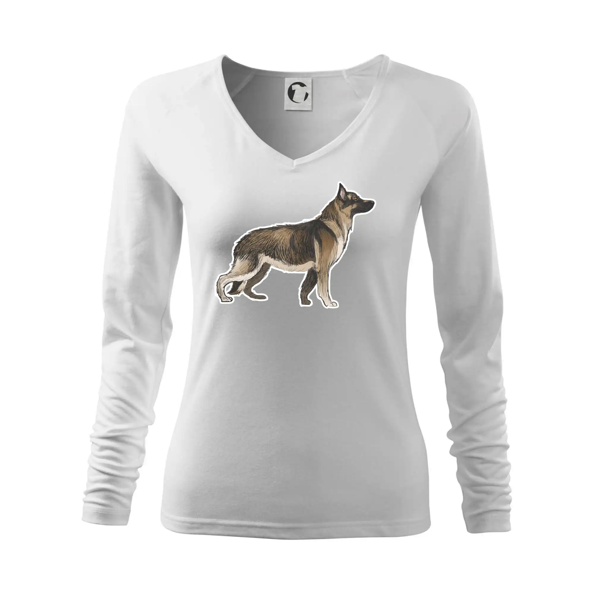 Německý ovčák - hnědý kreslený