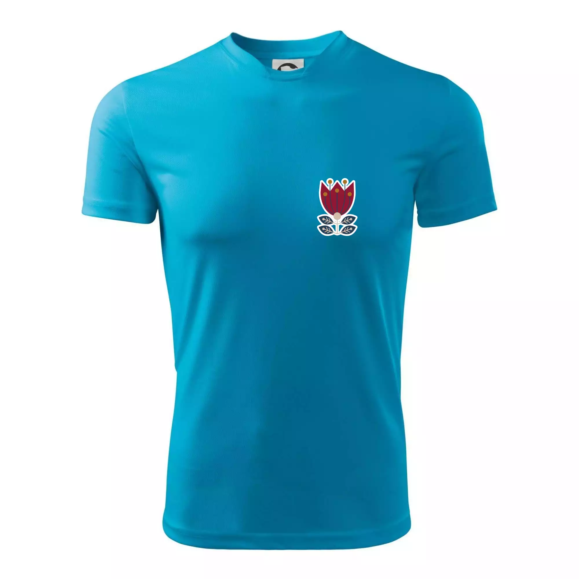 Folklor na prsu květina čtyřlistá