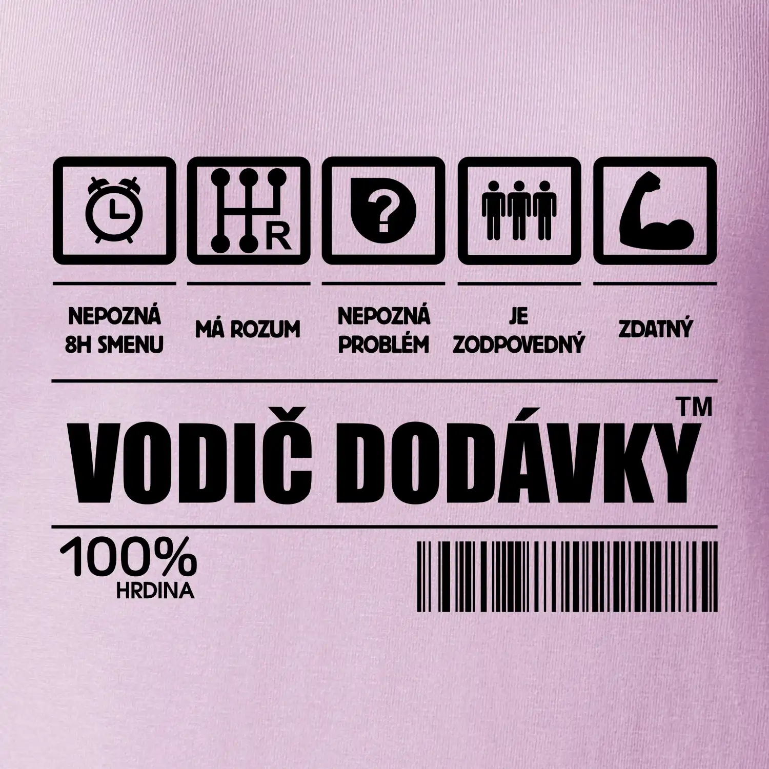Čiarový kód - Vodič dodávky