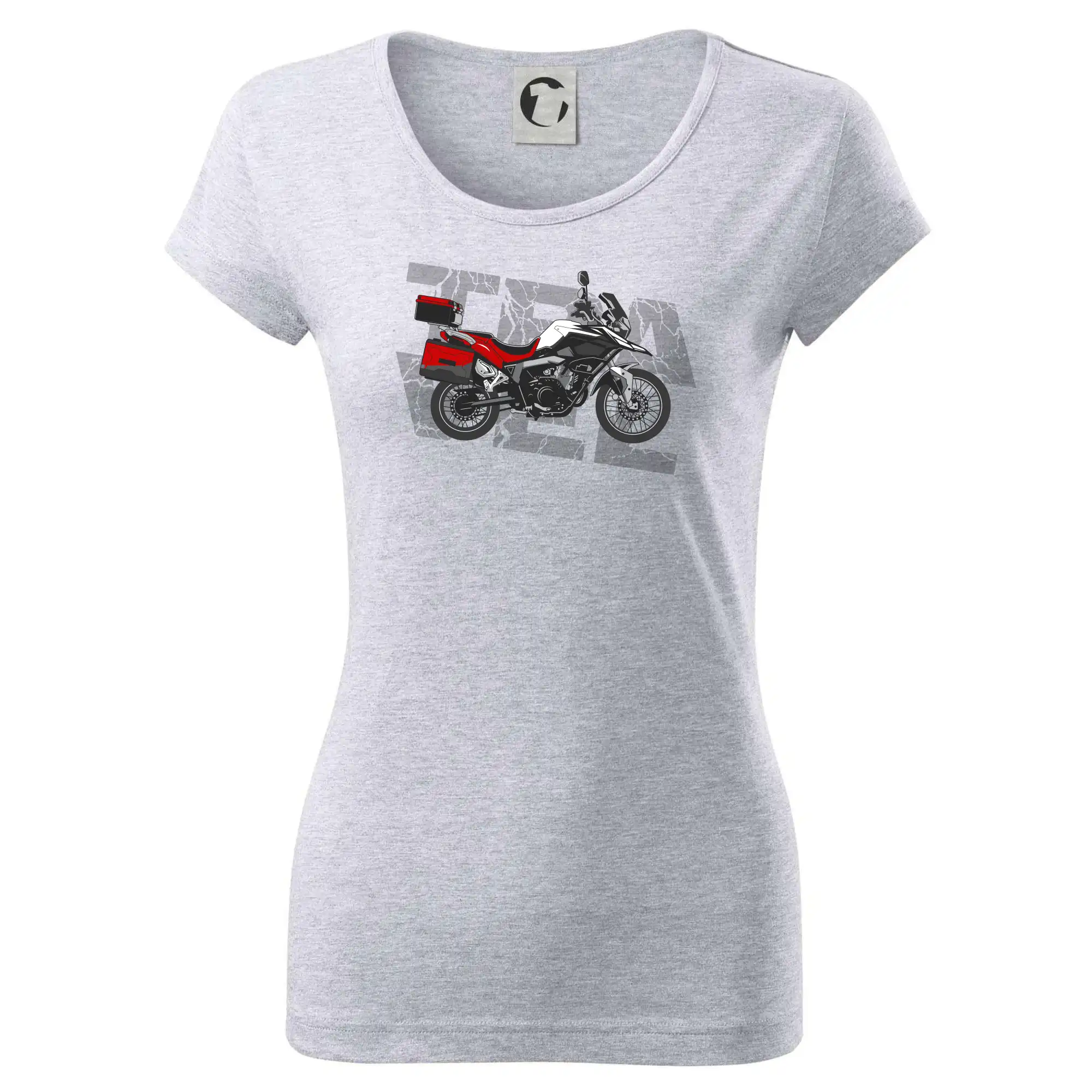 Tričká a mikiny s potlačou motoriek – pre pravých motorkárov - Cestovná enduro červená - Dámske tričko Pure