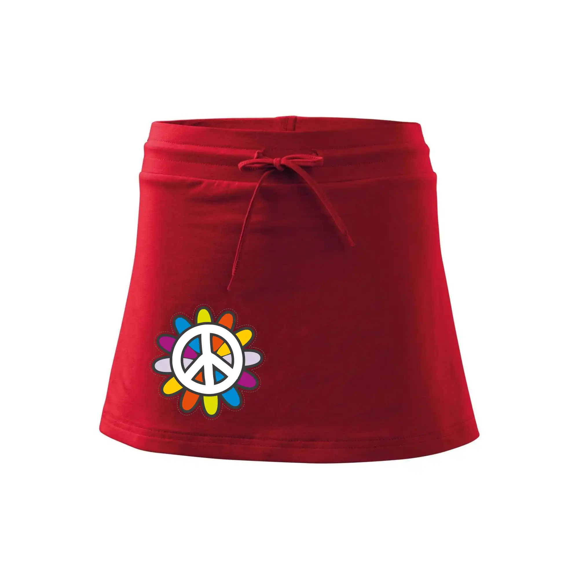 Peace symbol s kreslenou květinou