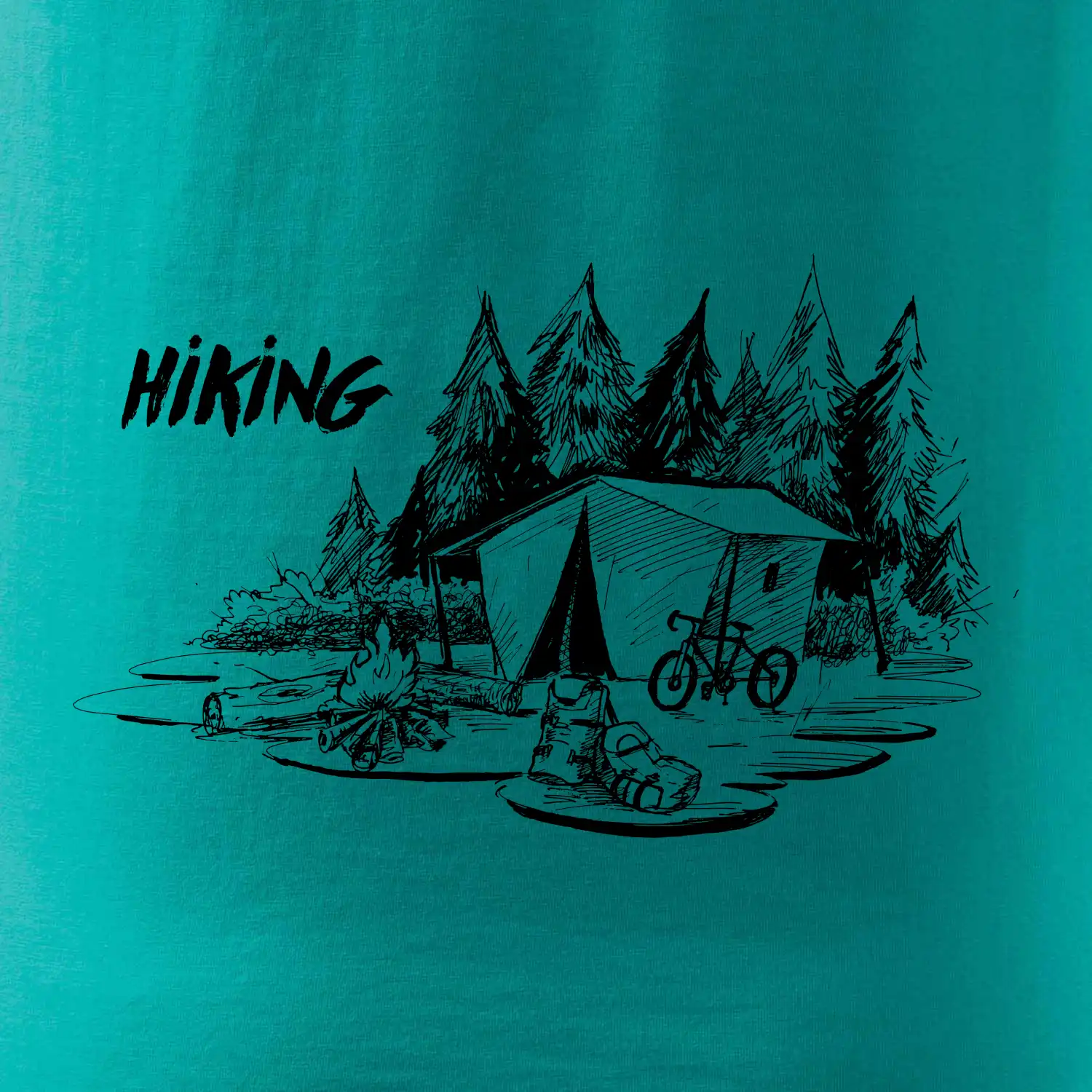 Hiking - obrázek kreslený