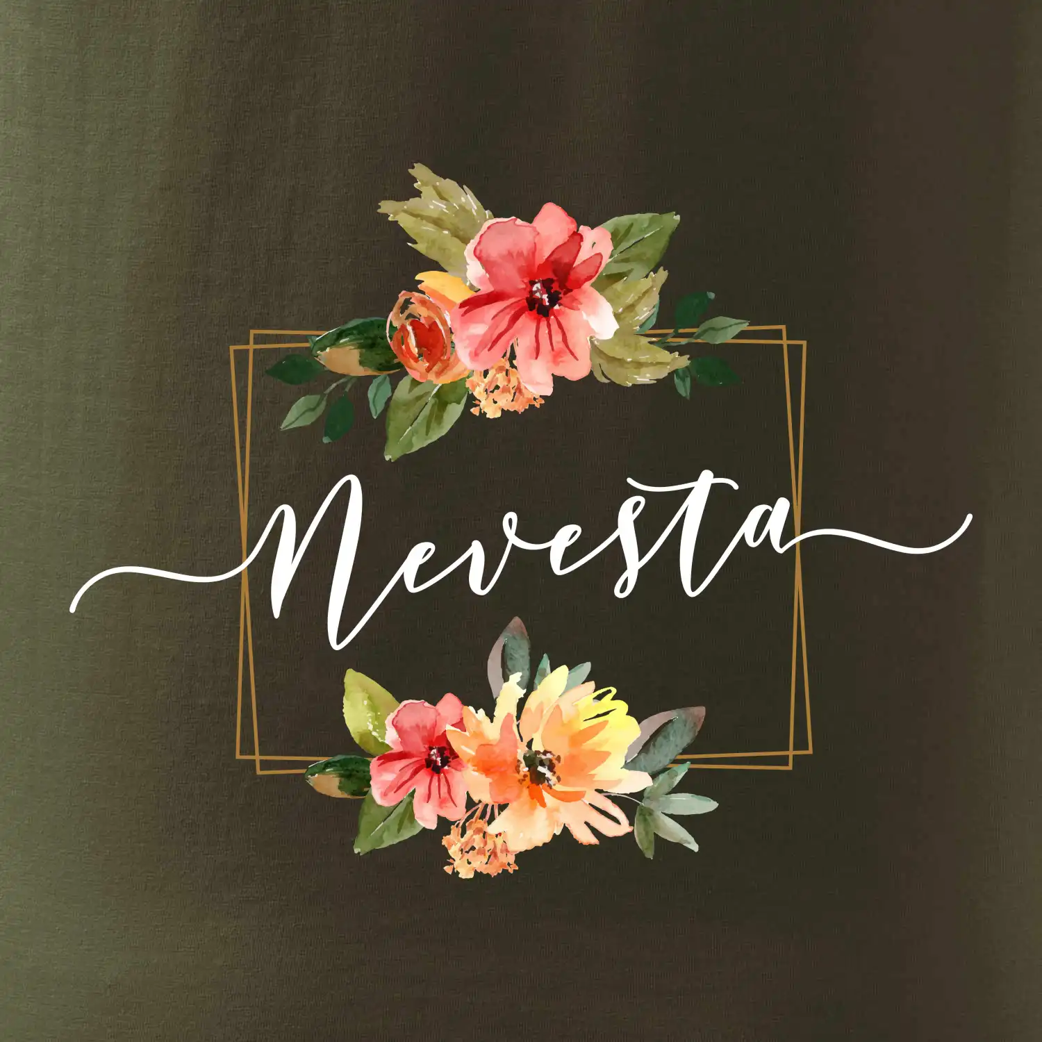 Nevesta štvorec oranžový SK