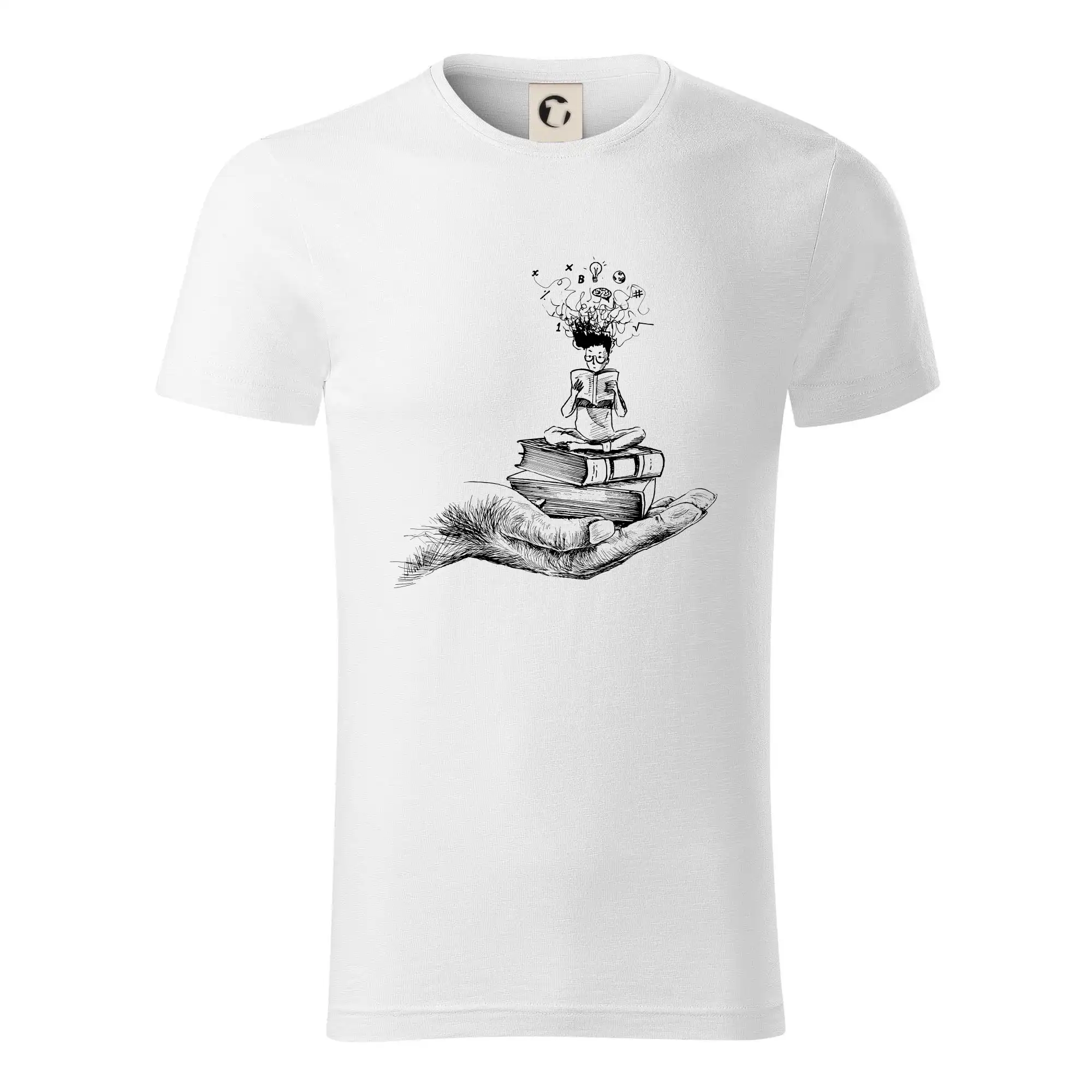 Čtenář - ruka kreslená